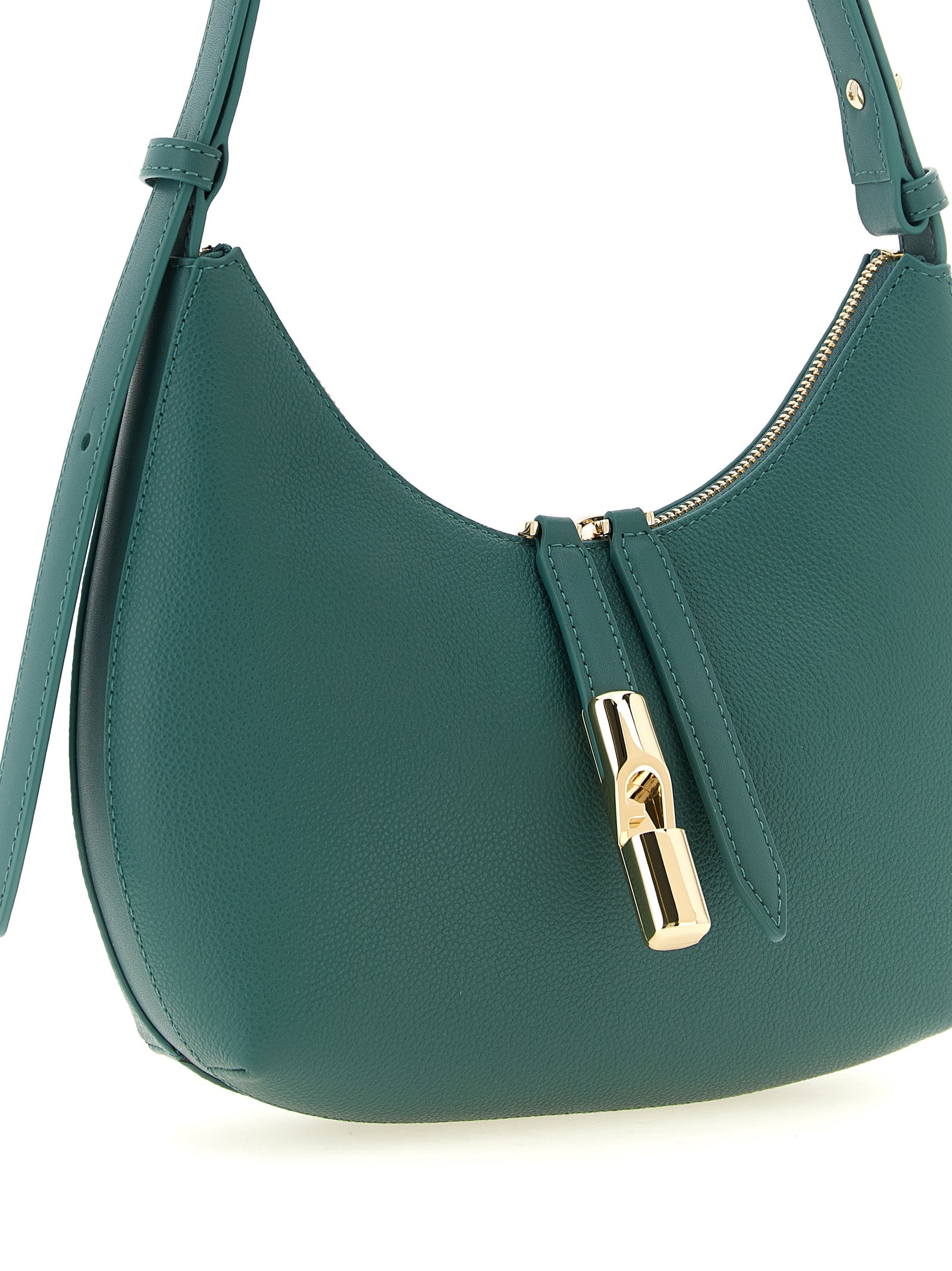 Furla Zweifarbige Schultertasche aus Kalbsleder