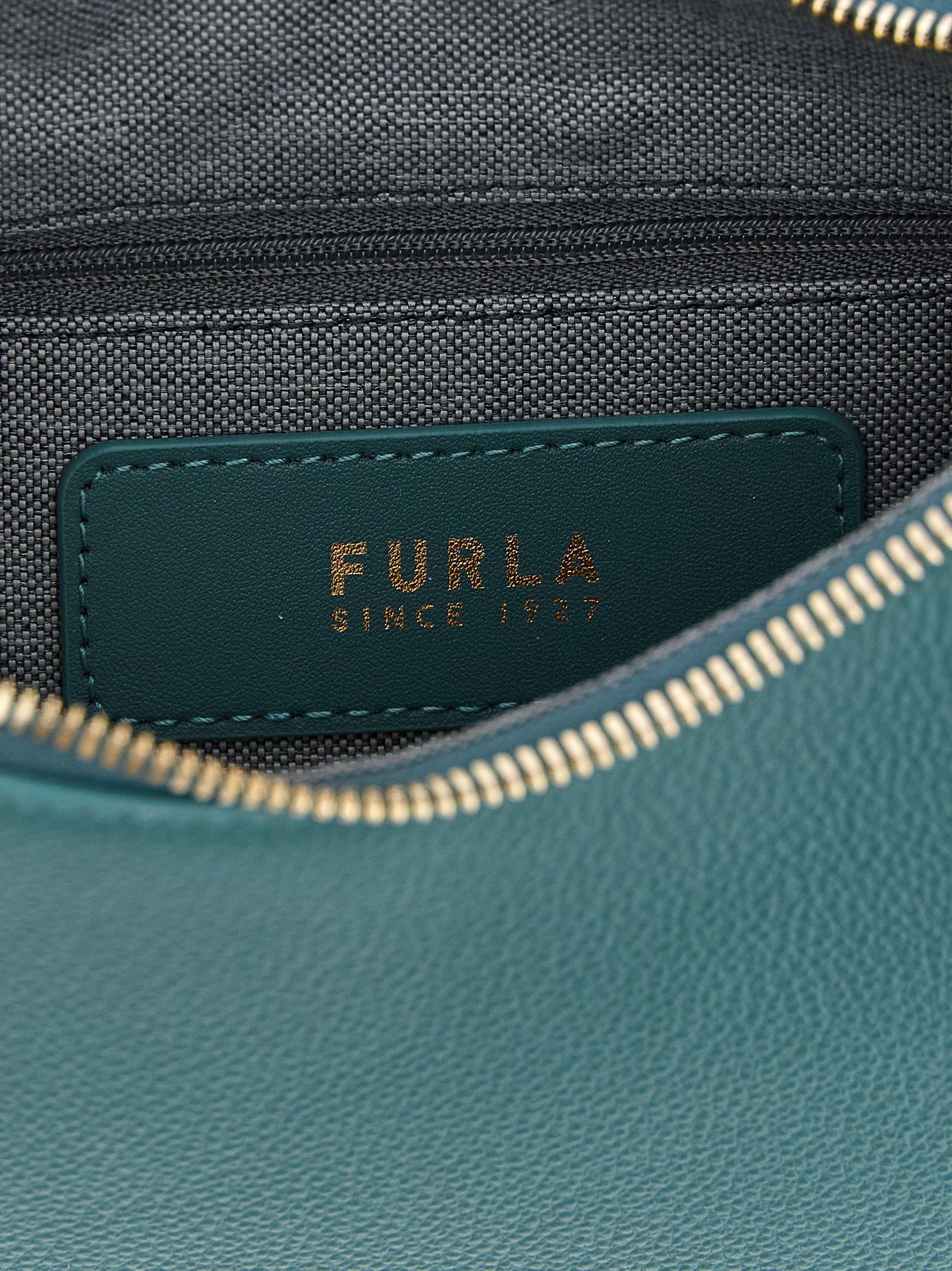 Furla Zweifarbige Schultertasche aus Kalbsleder