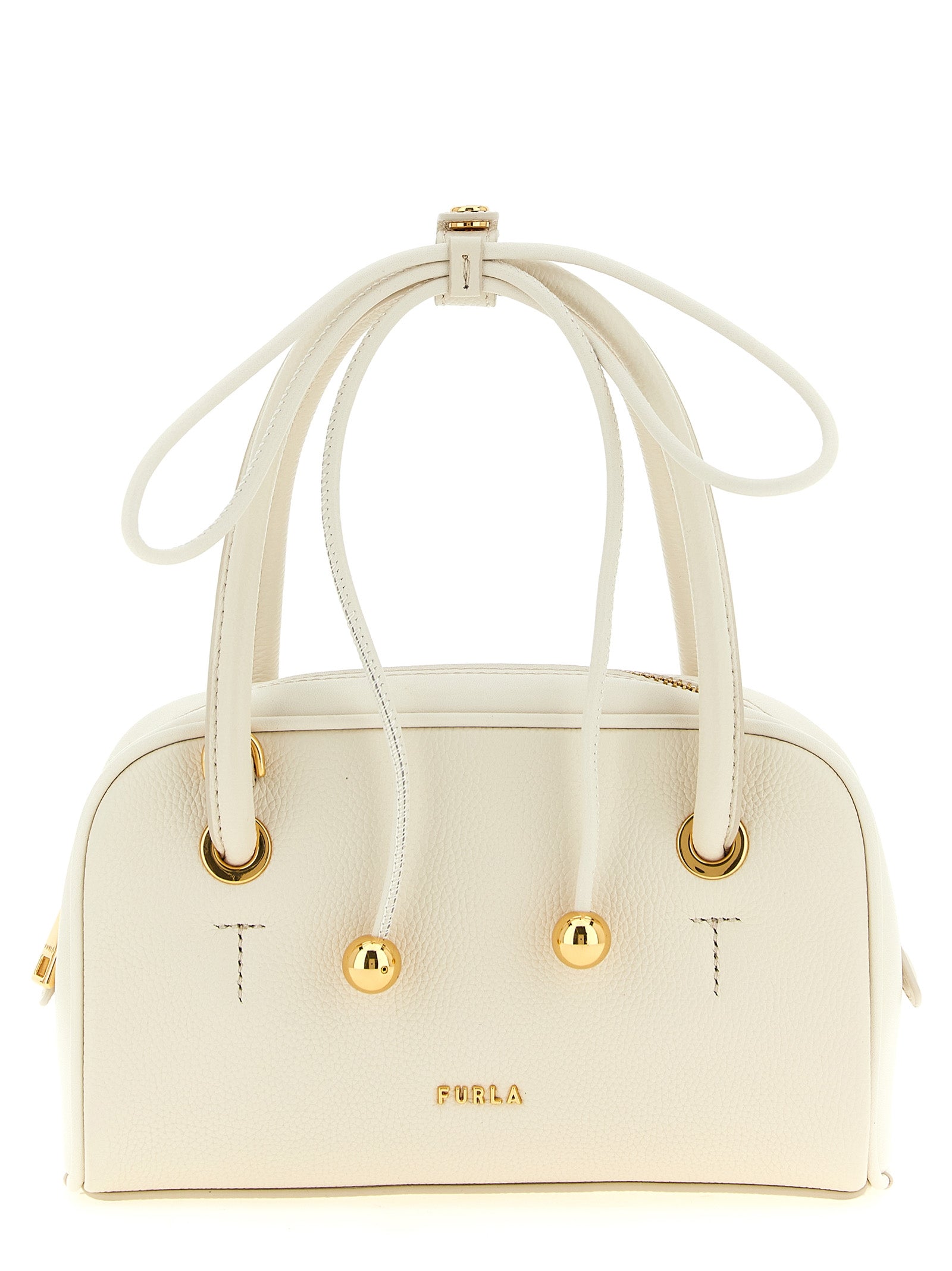 Furla Weiße Kalbsleder-Handtasche