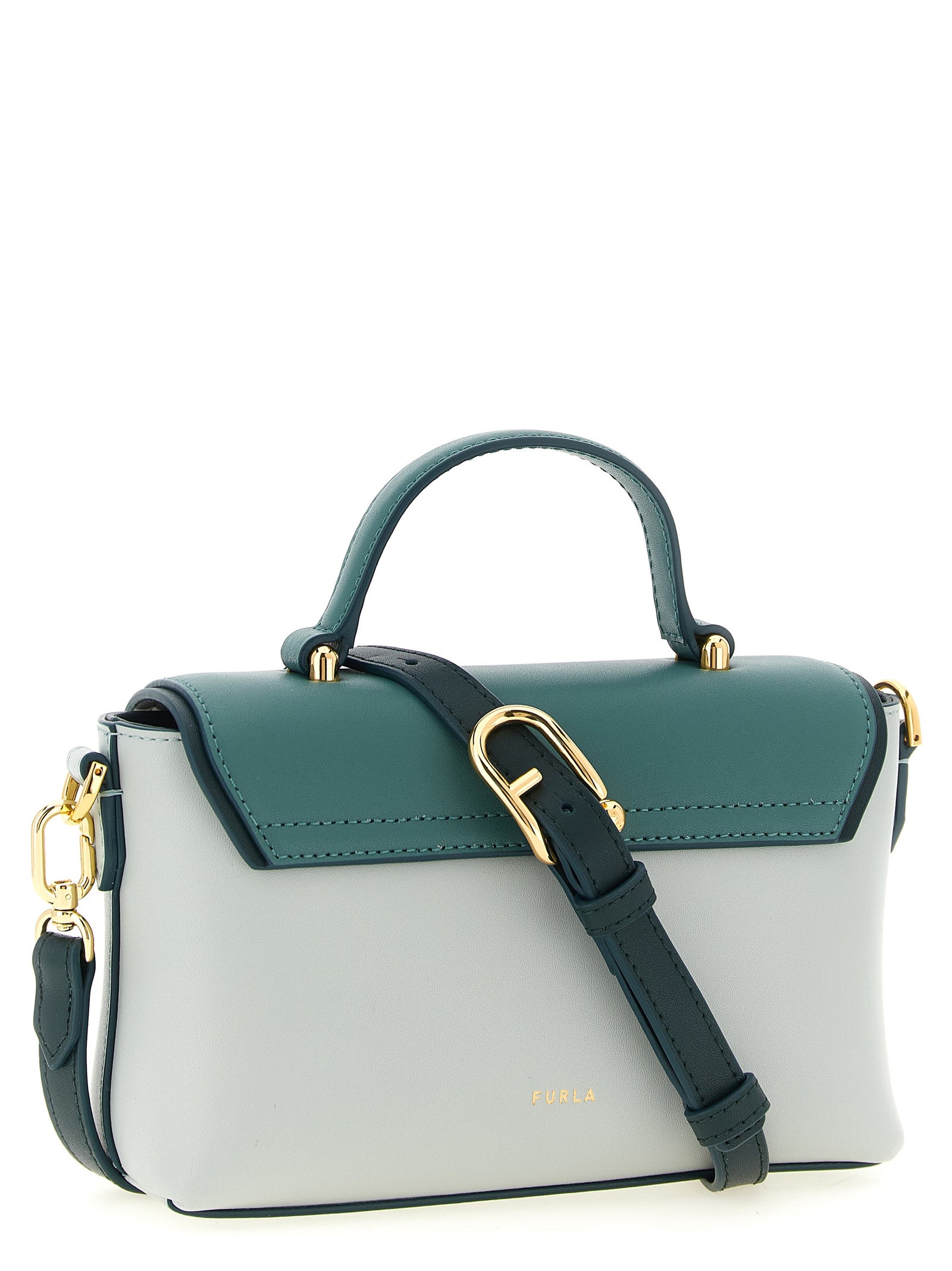 Furla Zweifarbige Kalbsleder-Handtasche