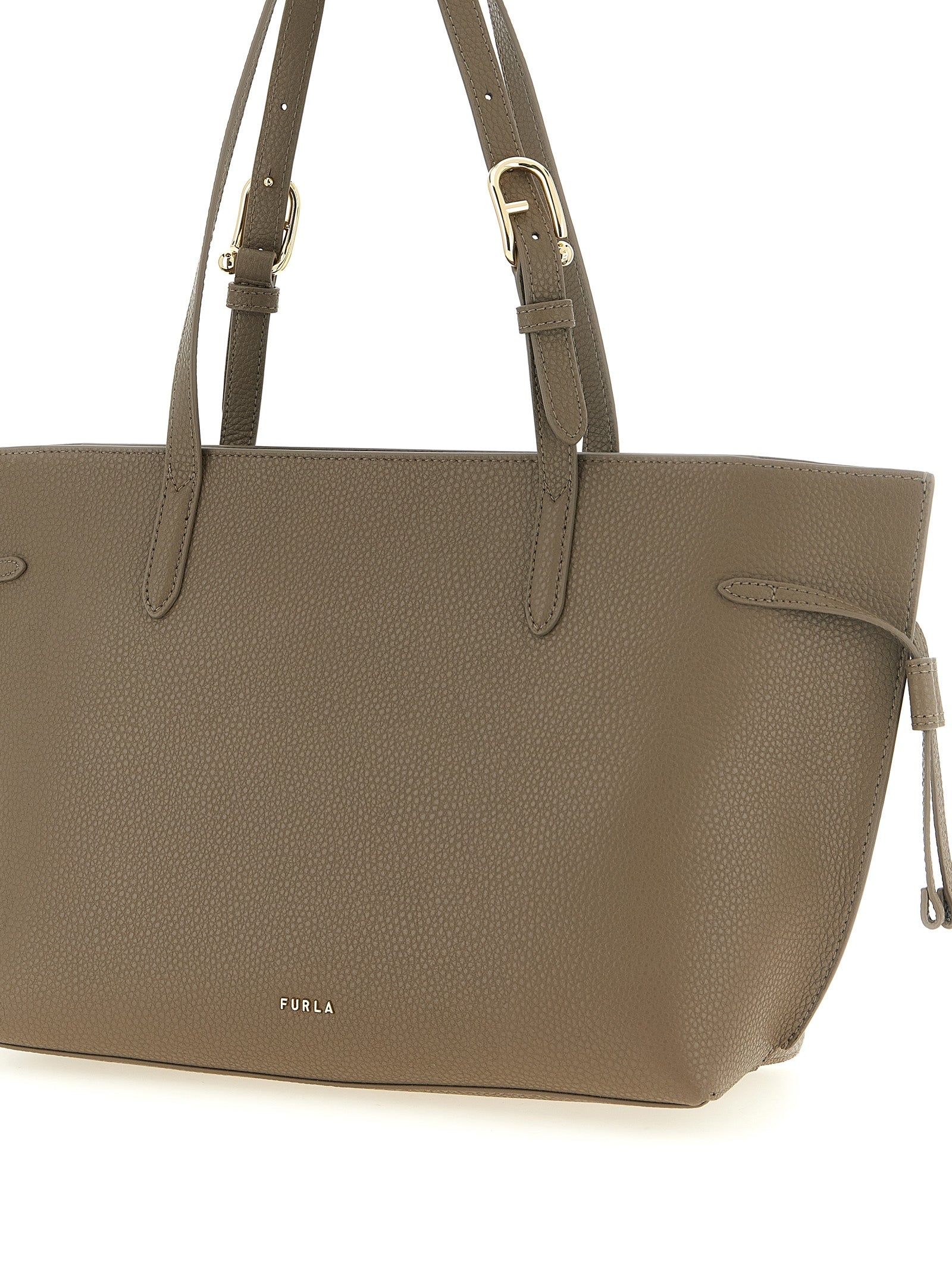 Furla Graue Kalbsleder-Tote Bag