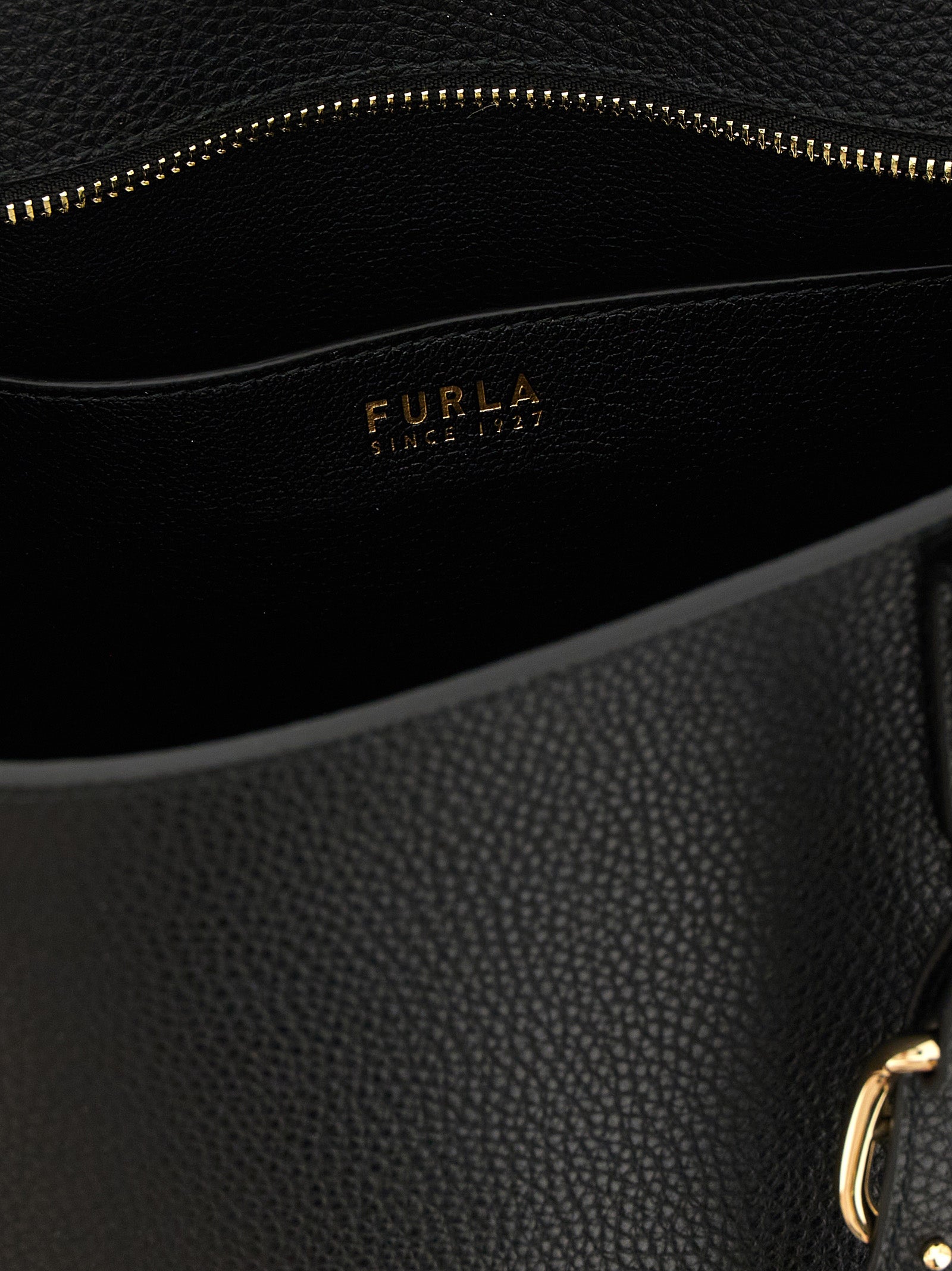 Furla Schwarze Kalbsleder-Tasche