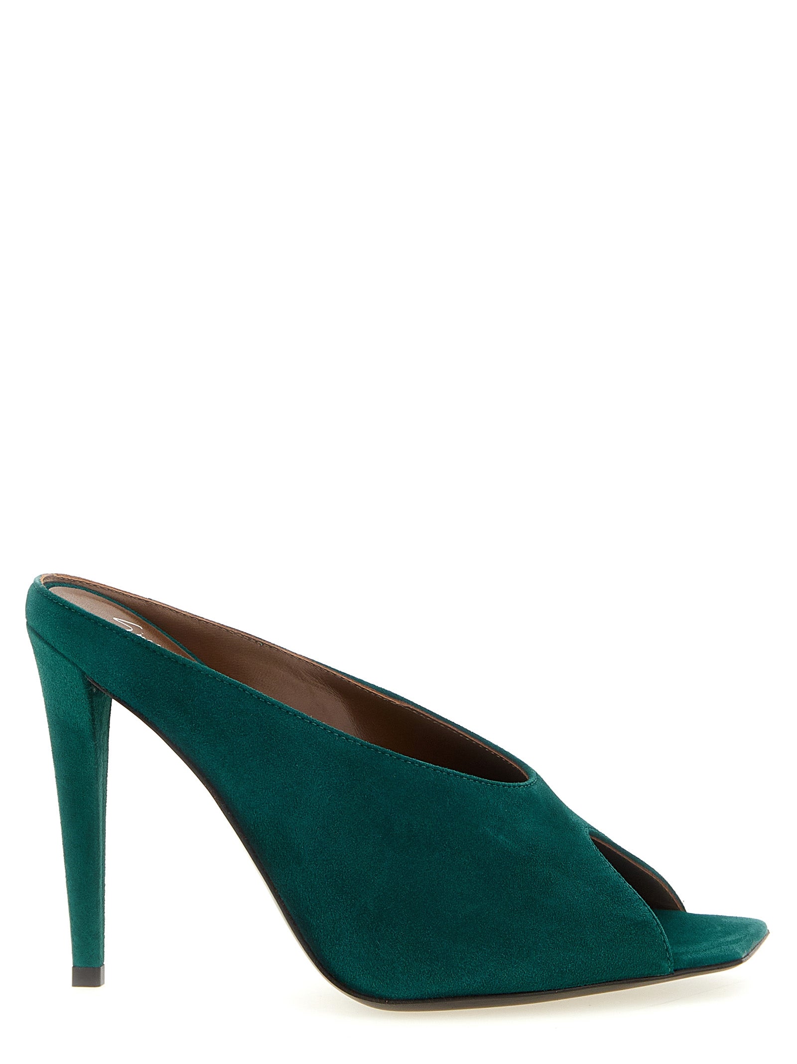 Giuseppe Zanotti Zweifarbige Wildleder-Stiletto-Sandalen