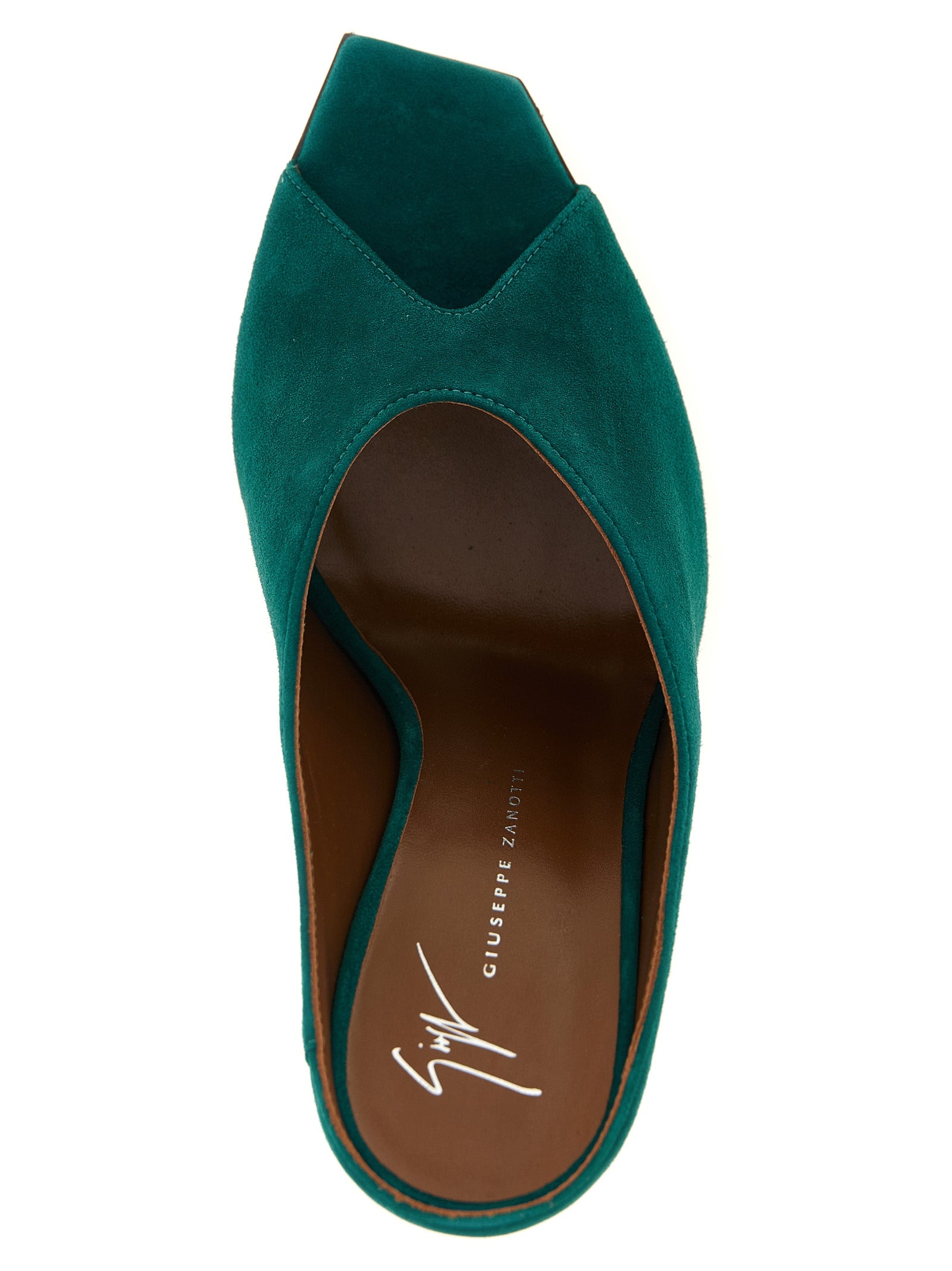 Giuseppe Zanotti Zweifarbige Wildleder-Stiletto-Sandalen
