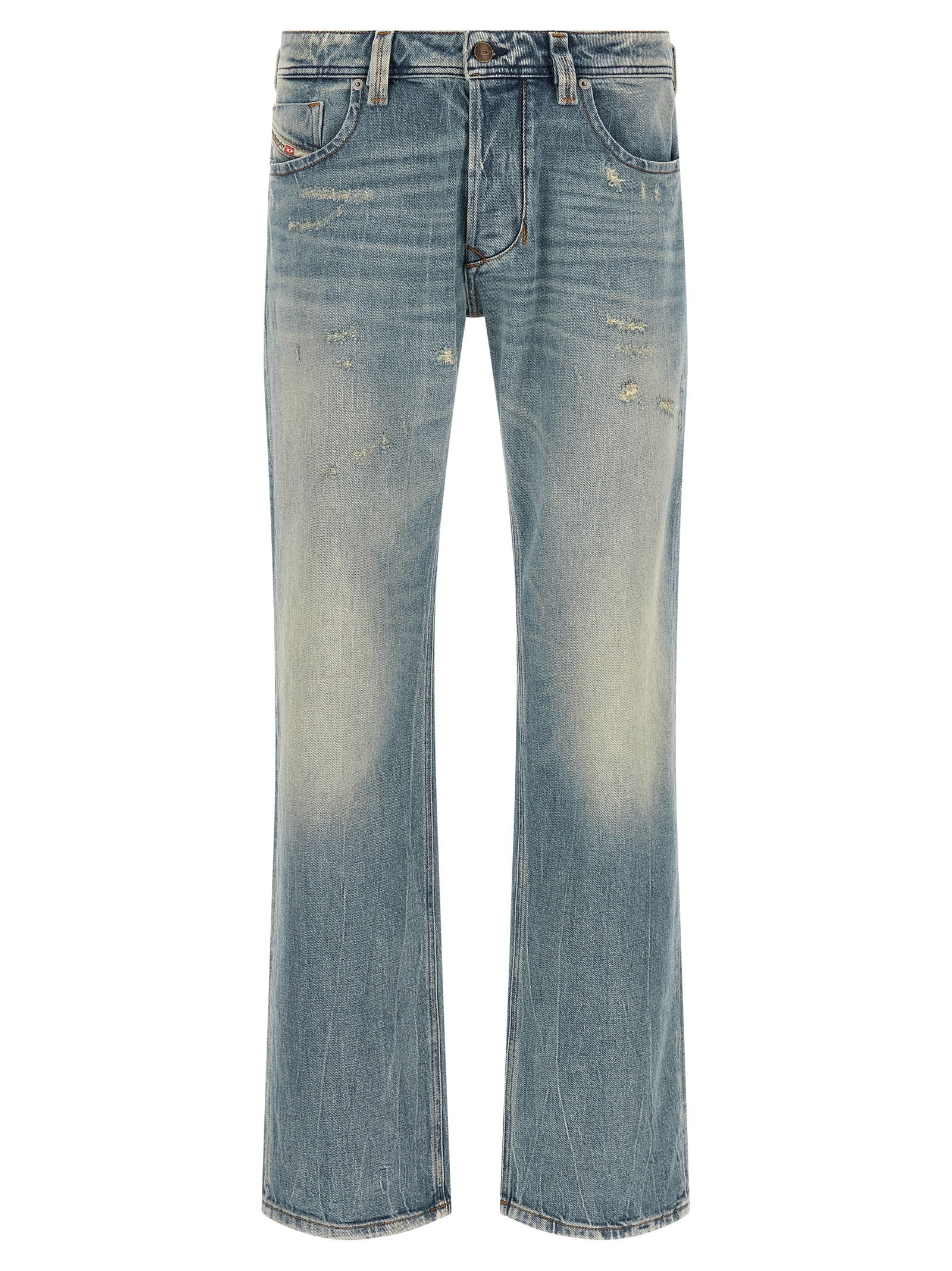 Diesel Blaue Jeans aus Baumwolle im geraden Schnitt