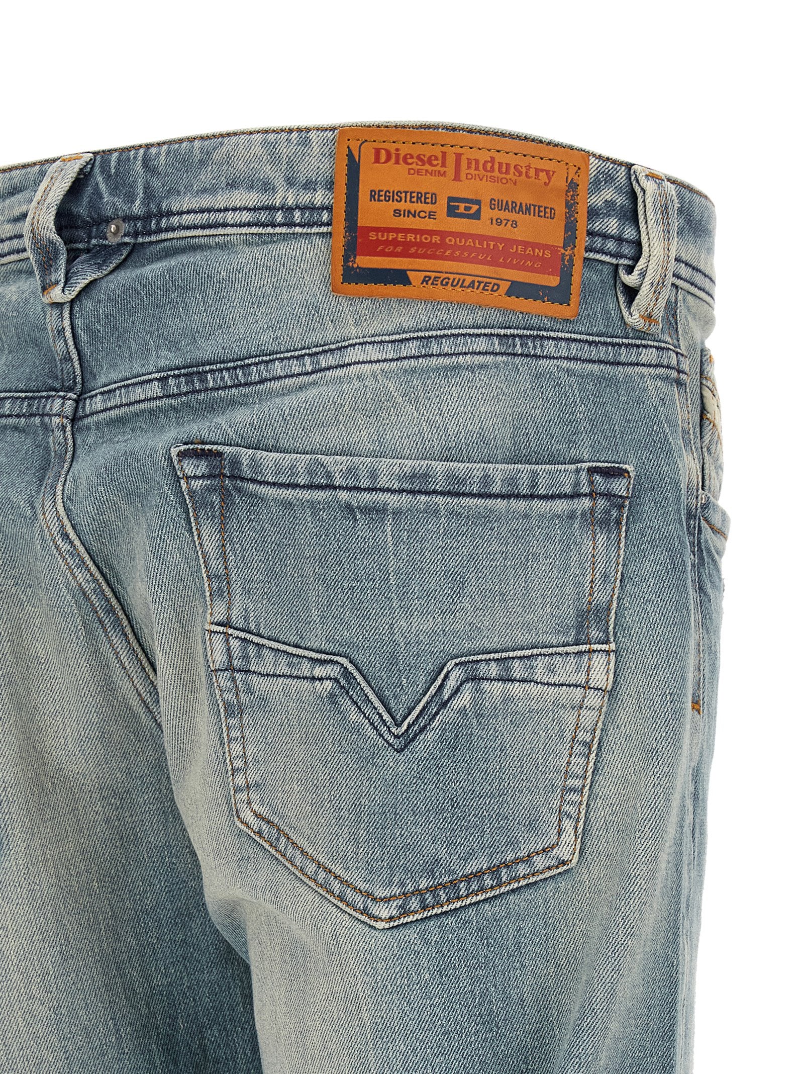 Diesel Blaue Jeans aus Baumwolle im geraden Schnitt