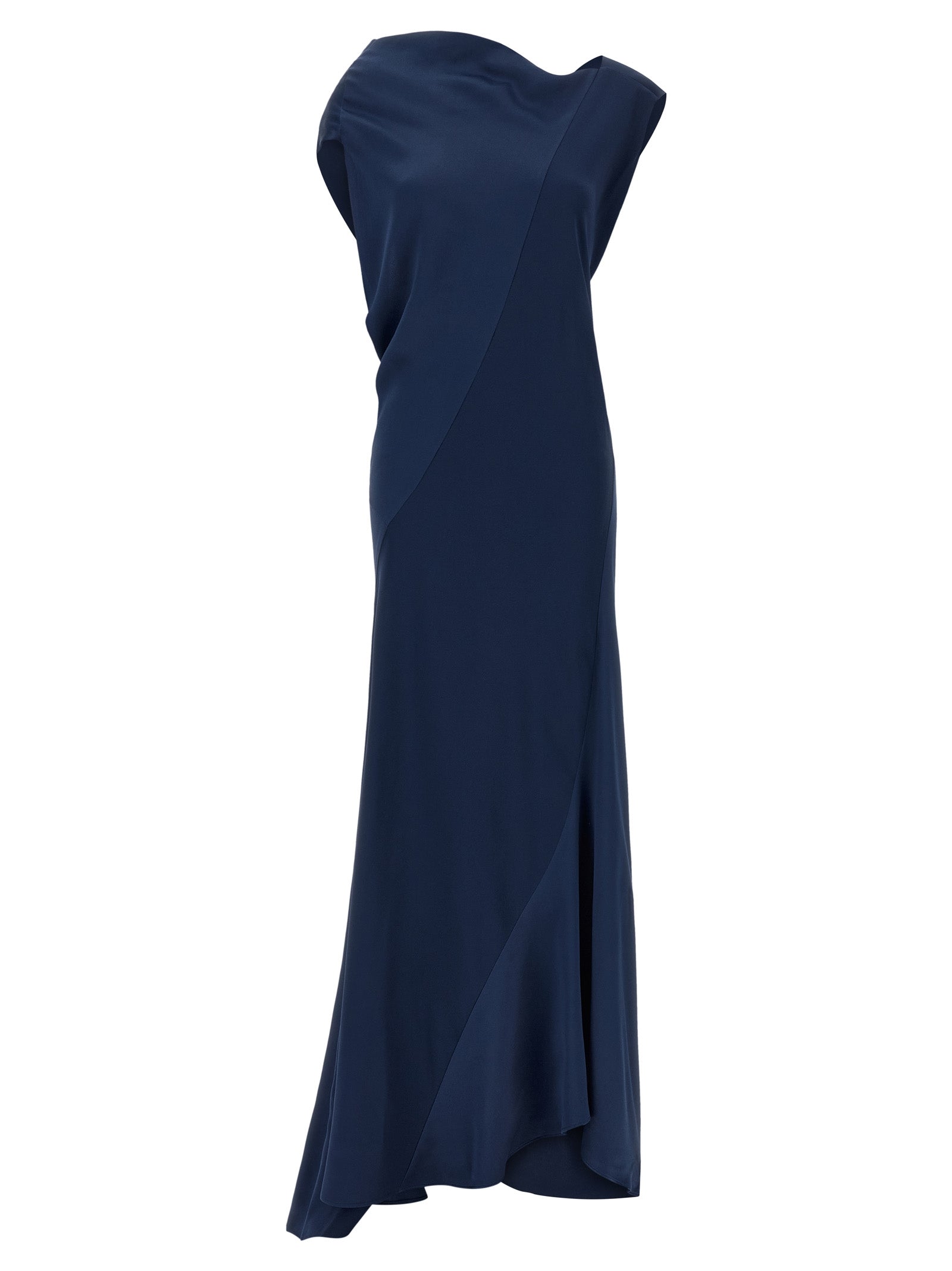 Alberta Ferretti Blaues Viskose-Maxikleid