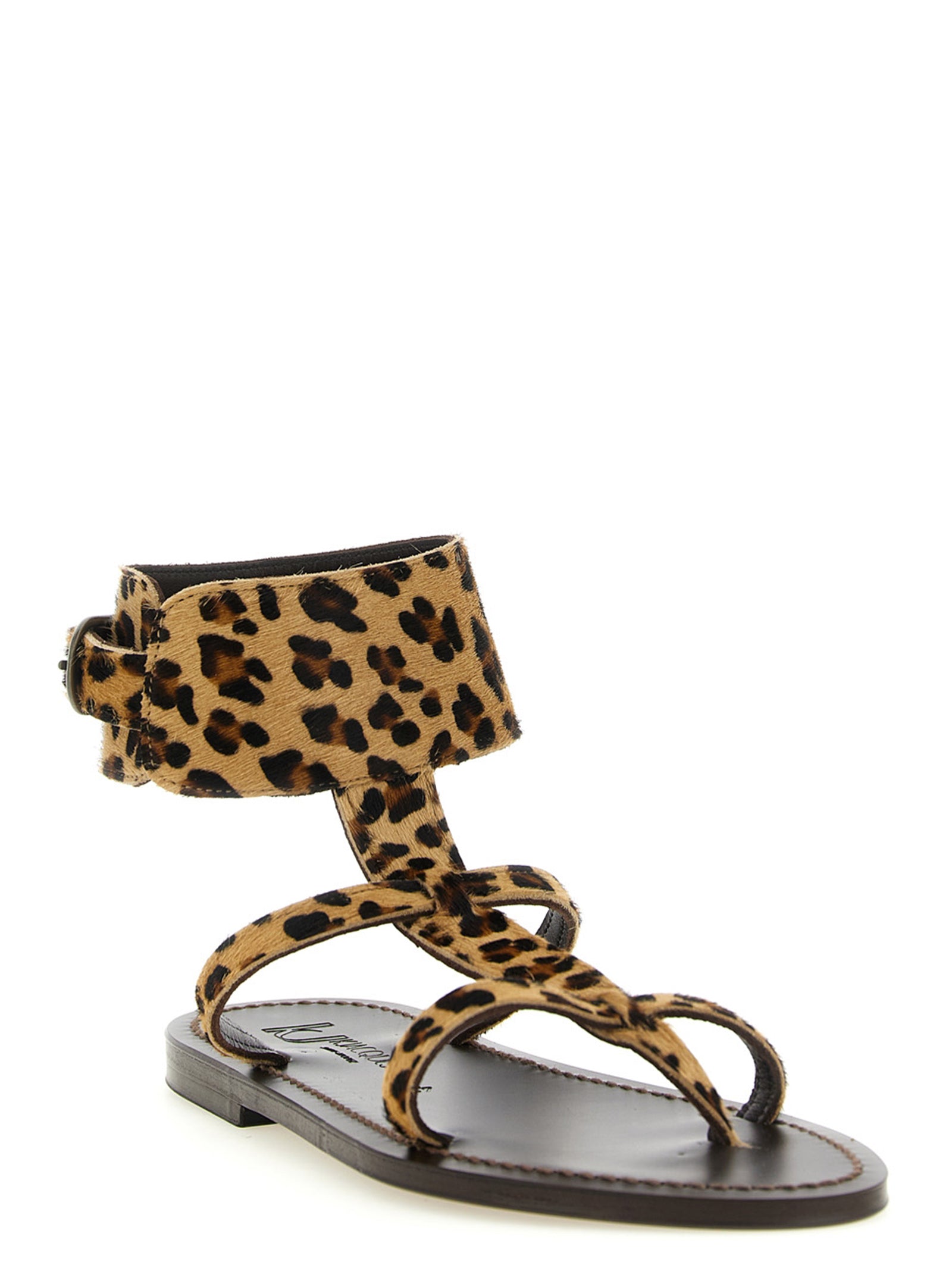 K.JACQUES SAINT TROPEZ Braune Sandalen aus Rindsleder