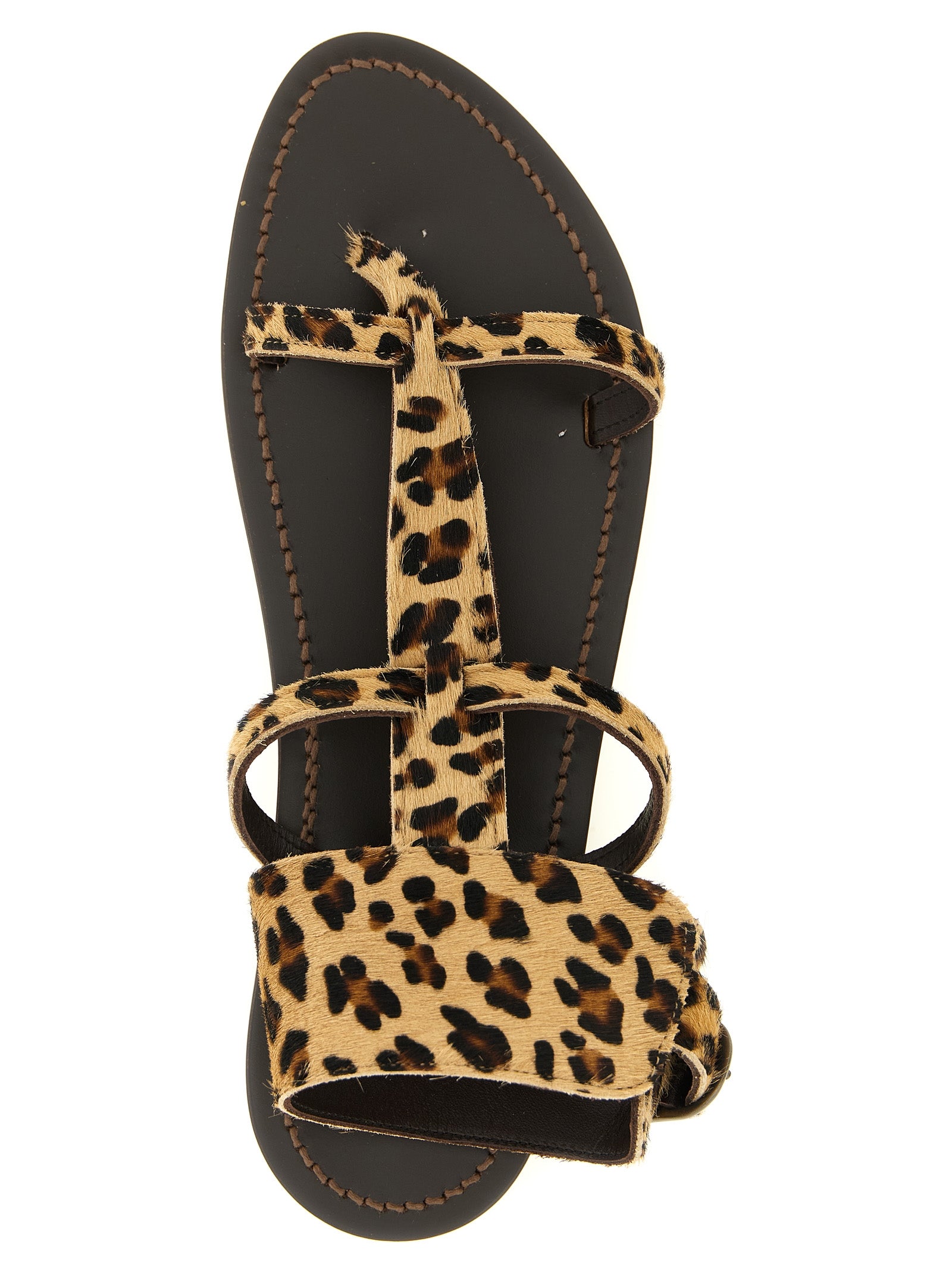 K.JACQUES SAINT TROPEZ Braune Sandalen aus Rindsleder