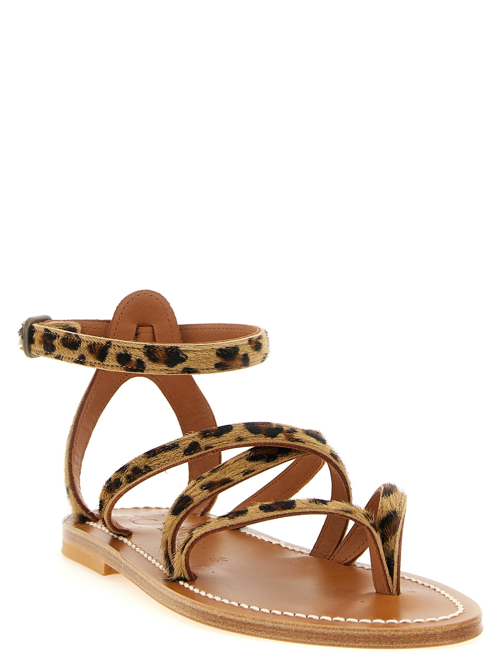 K.JACQUES SAINT TROPEZ Braune Sandalen aus Rindsleder