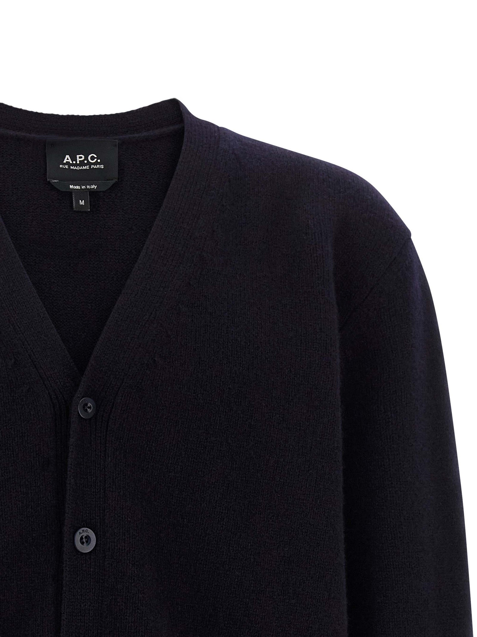 A.P.C. Blauer Wollcardigan