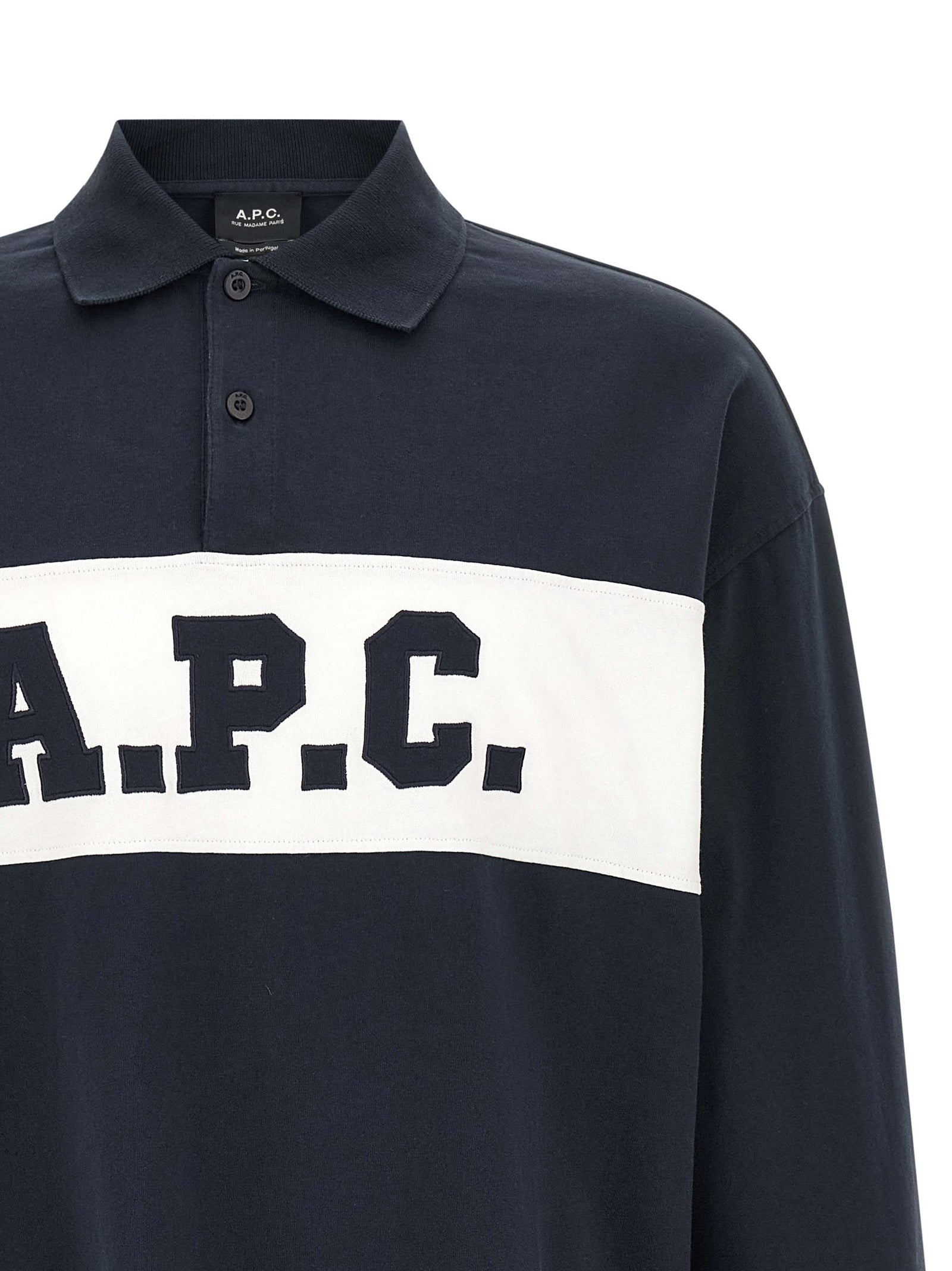 A.P.C. Blaues Baumwoll-Polohemd