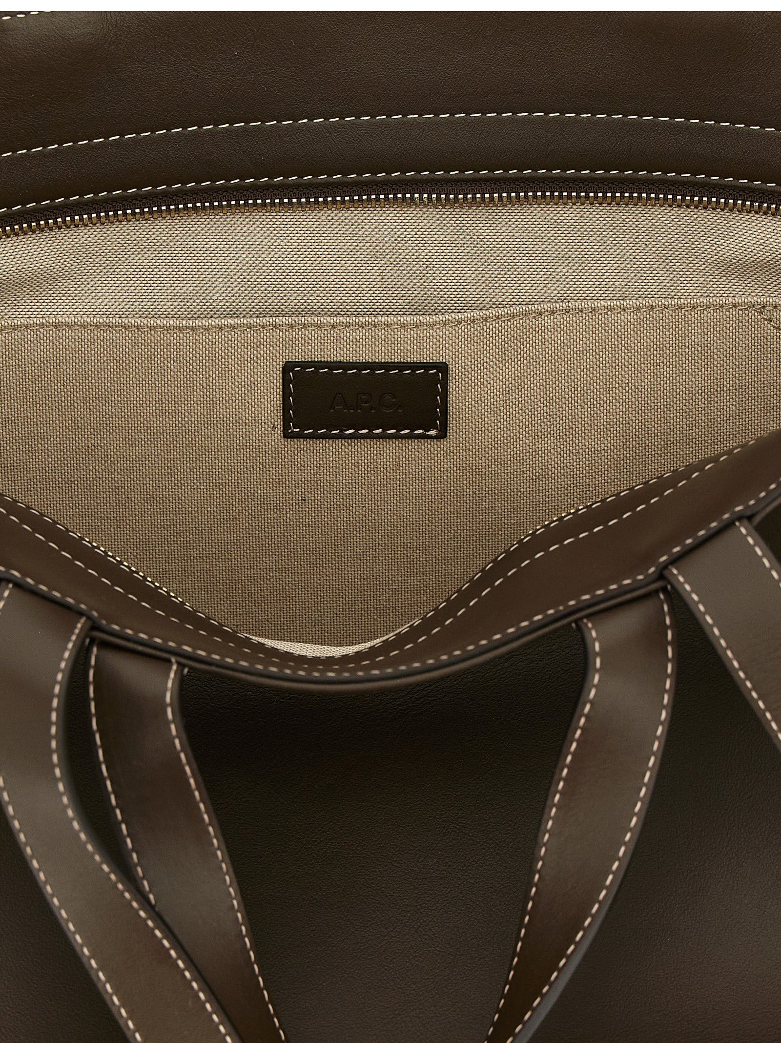 A.P.C. Braune Kalbsleder-Tasche