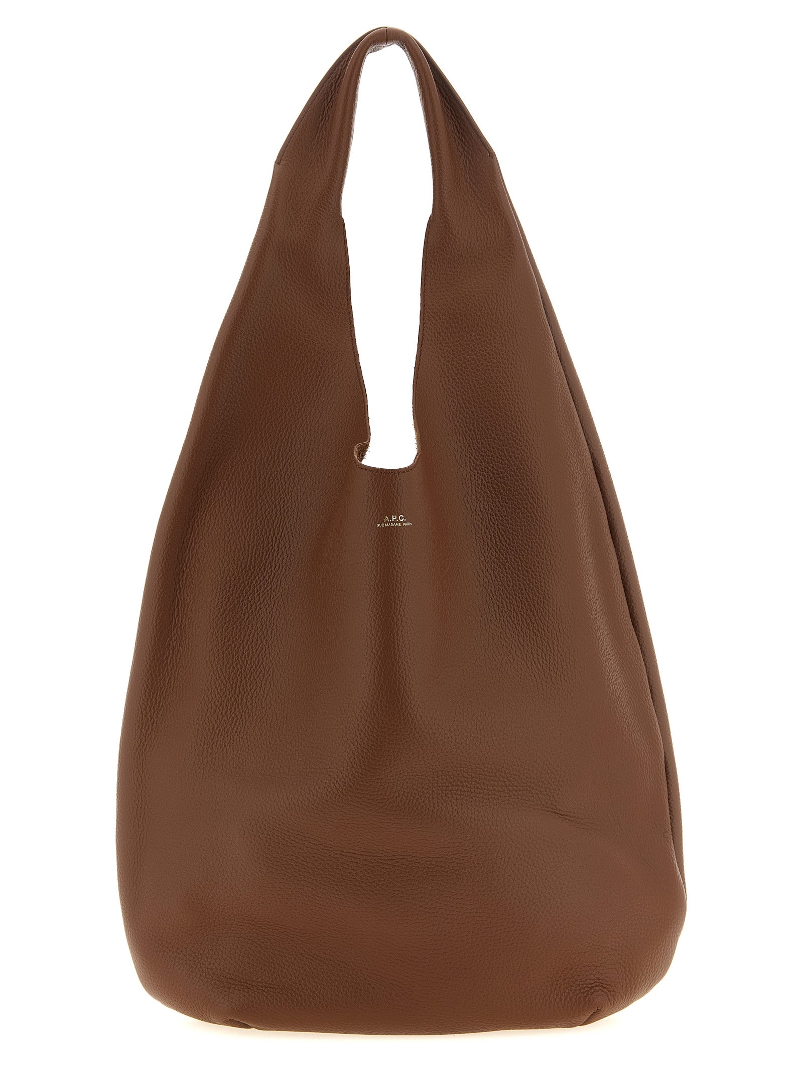 A.P.C. Braune Schultertasche aus Rindsleder