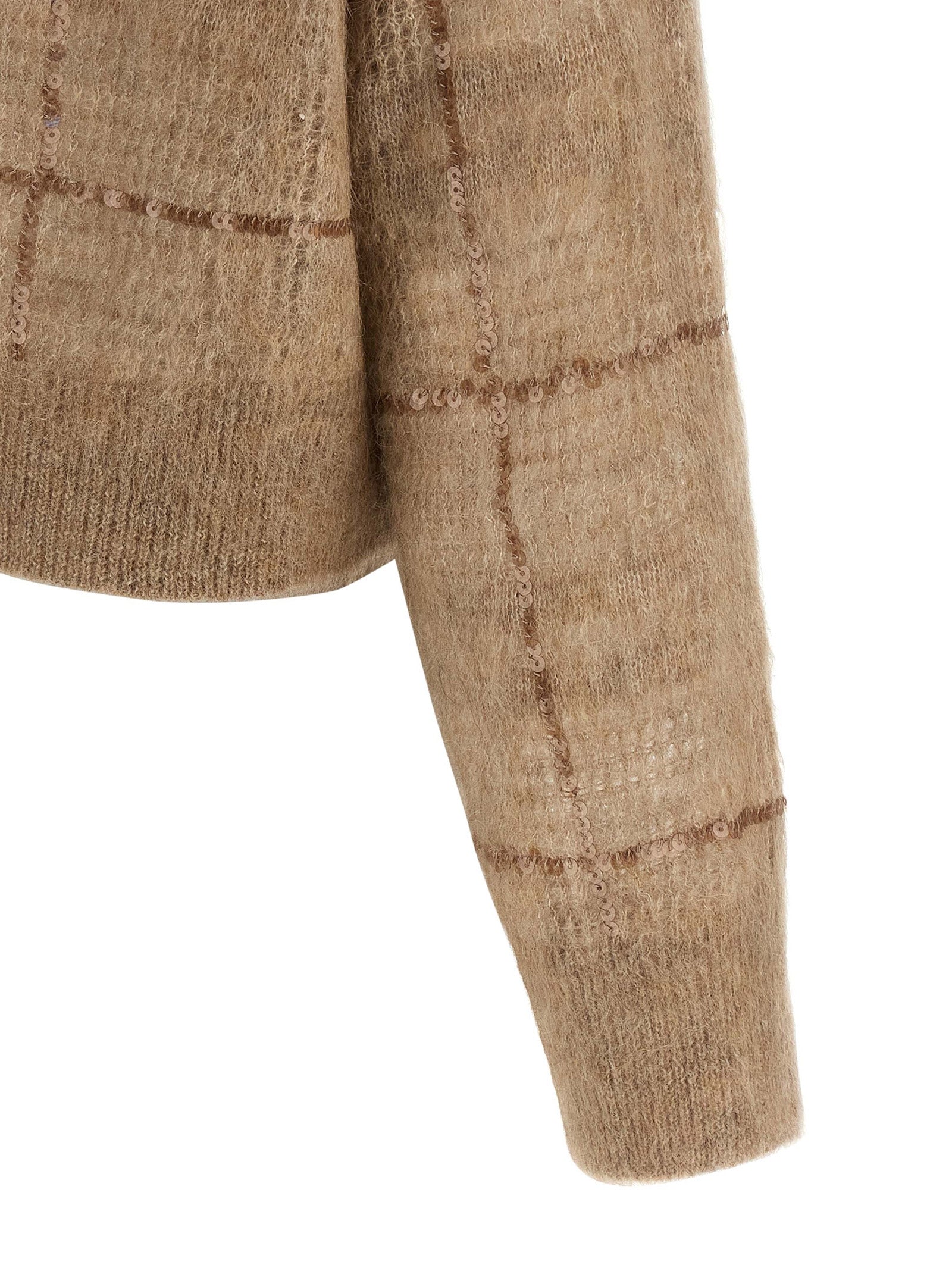 Brunello Cucinelli Beige Wollstrickjacke
