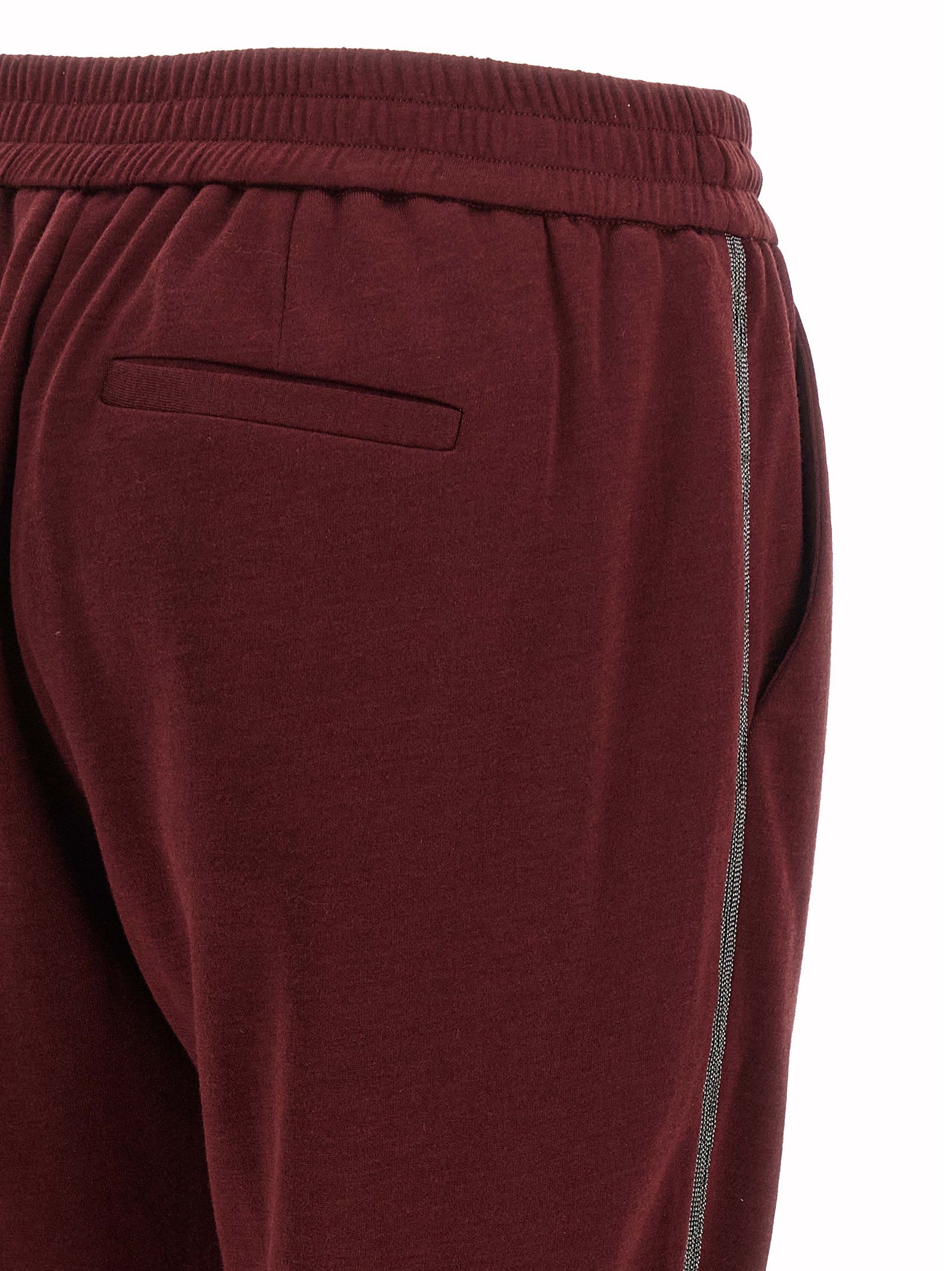Brunello Cucinelli Bordeaux Baumwoll-Jogginghose (Trainingshose)