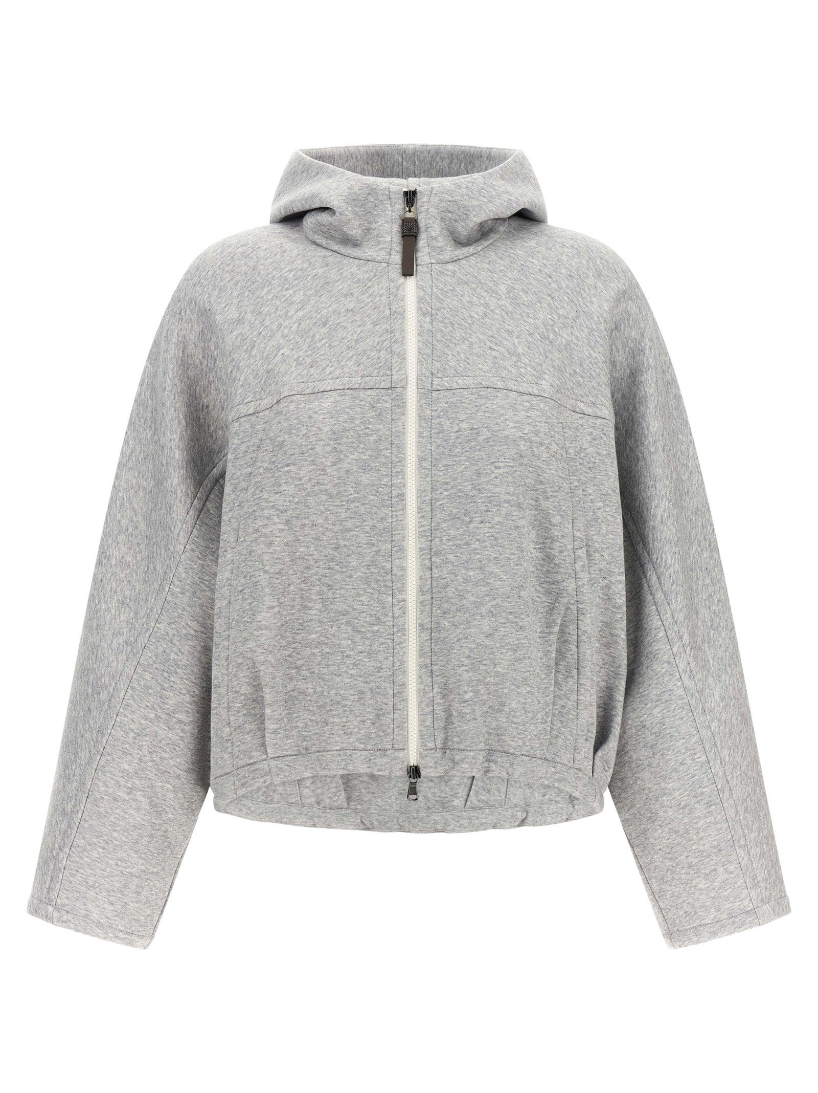 Brunello Cucinelli Grauer Baumwoll-Hoodie