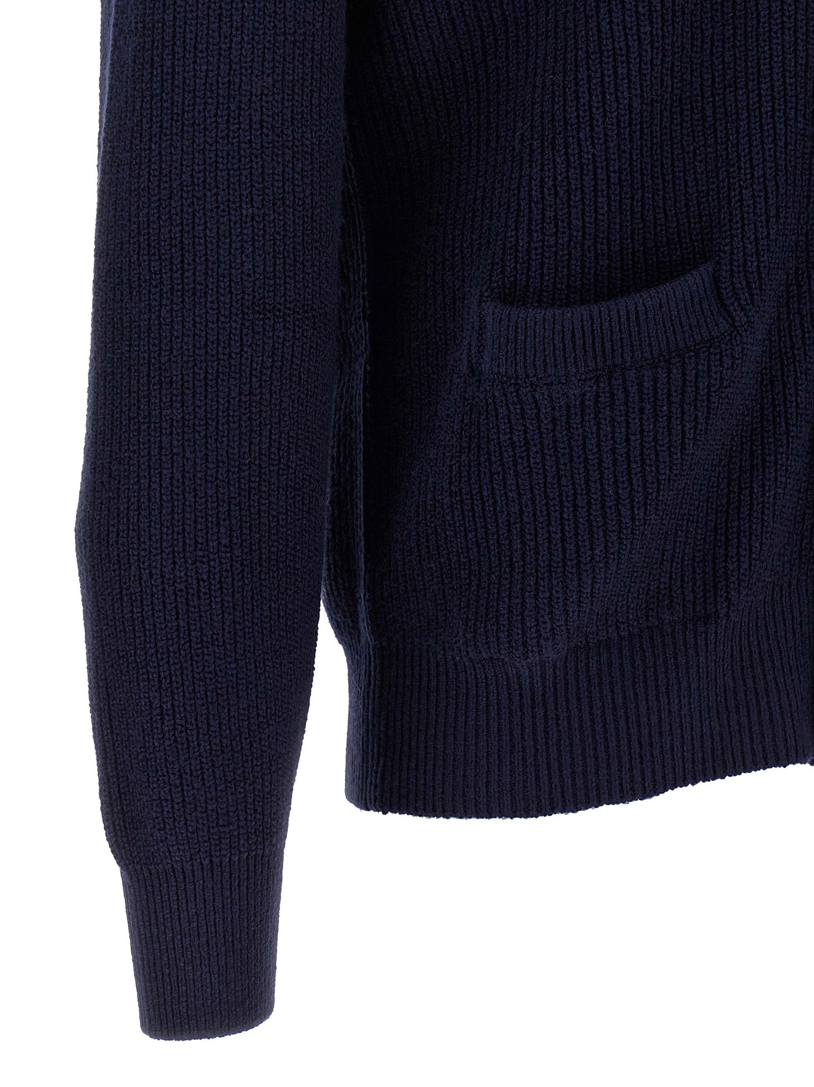 Brunello Cucinelli Blauer Baumwollcardigan