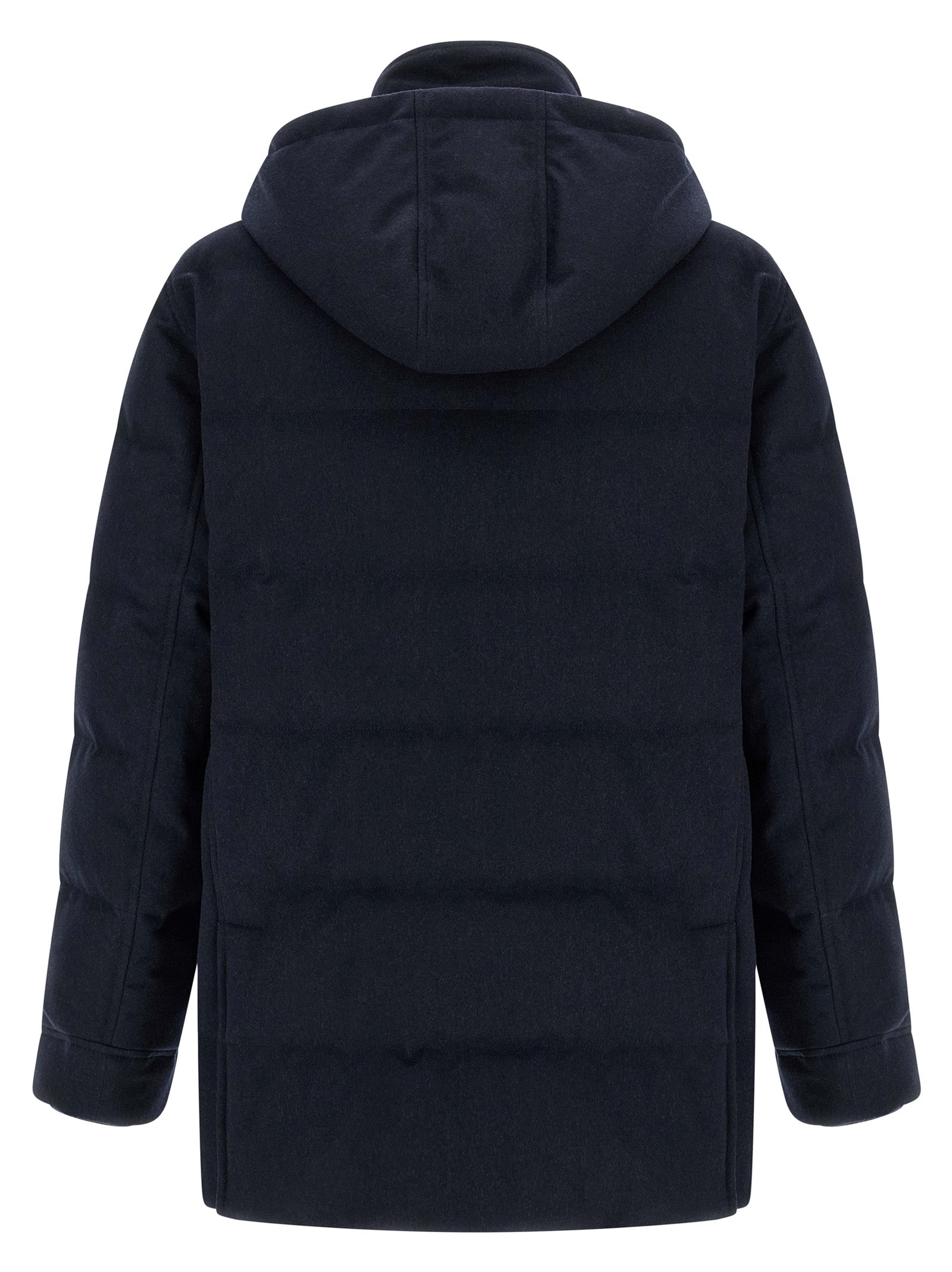 Brunello Cucinelli Blauer Wollparka