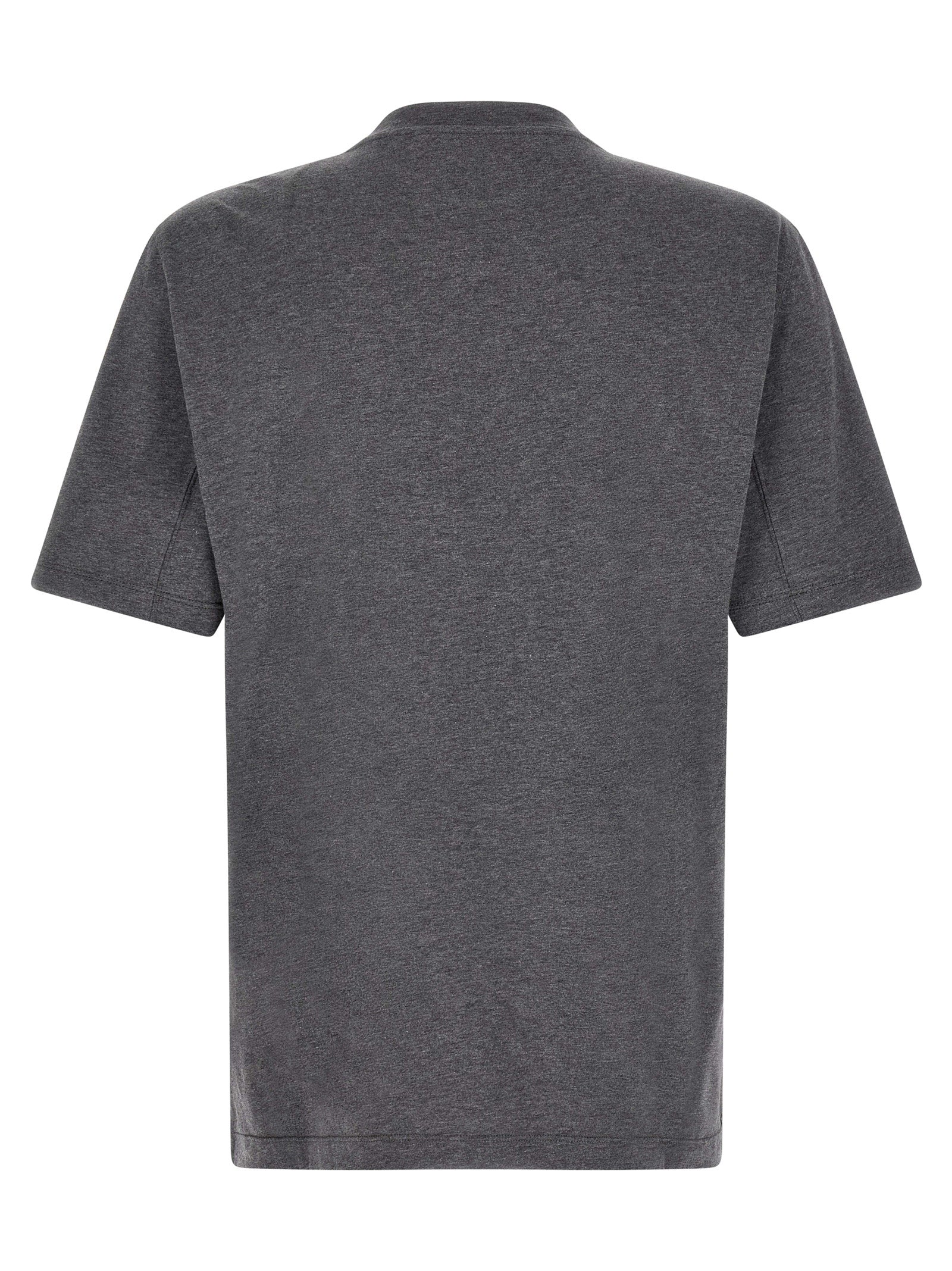 Brunello Cucinelli Graues Baumwoll-T-Shirt