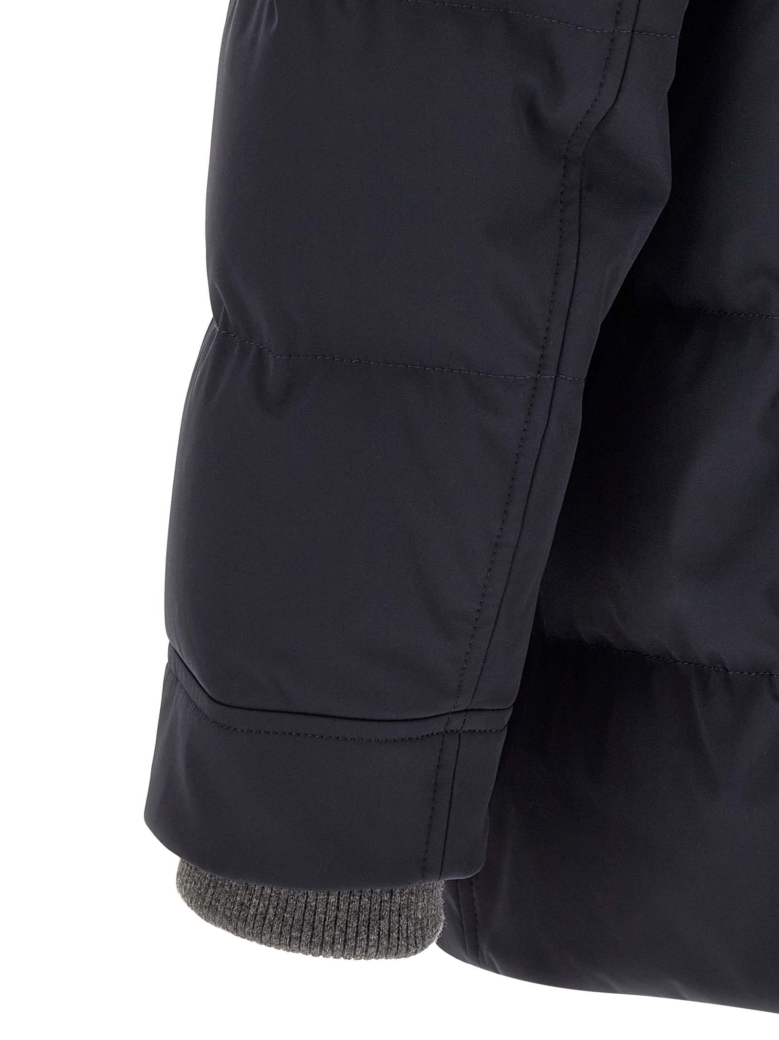 Brunello Cucinelli Blauer Polyamid-Parka