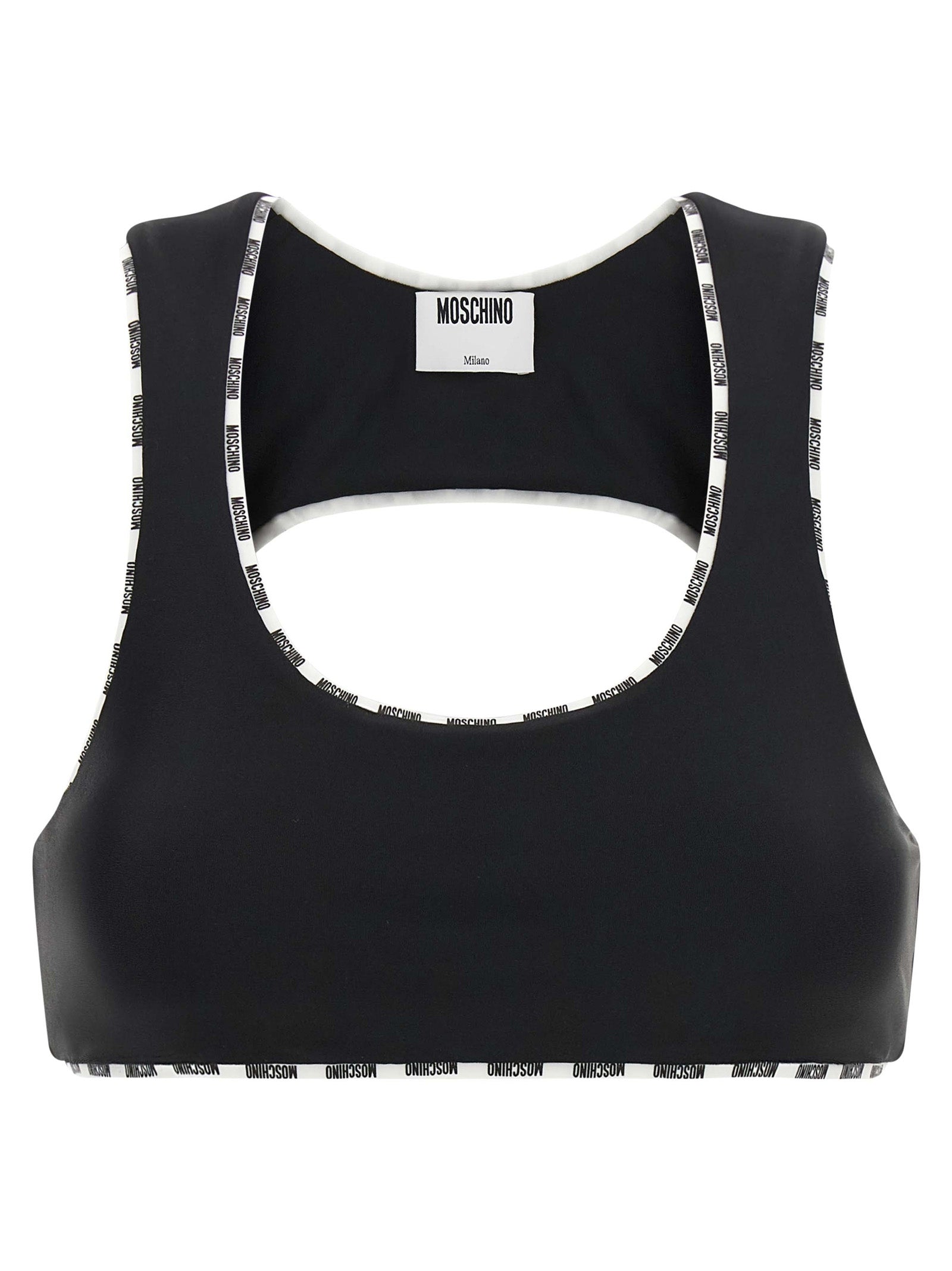 Moschino Sport-BH aus zweifarbigem Polyamid