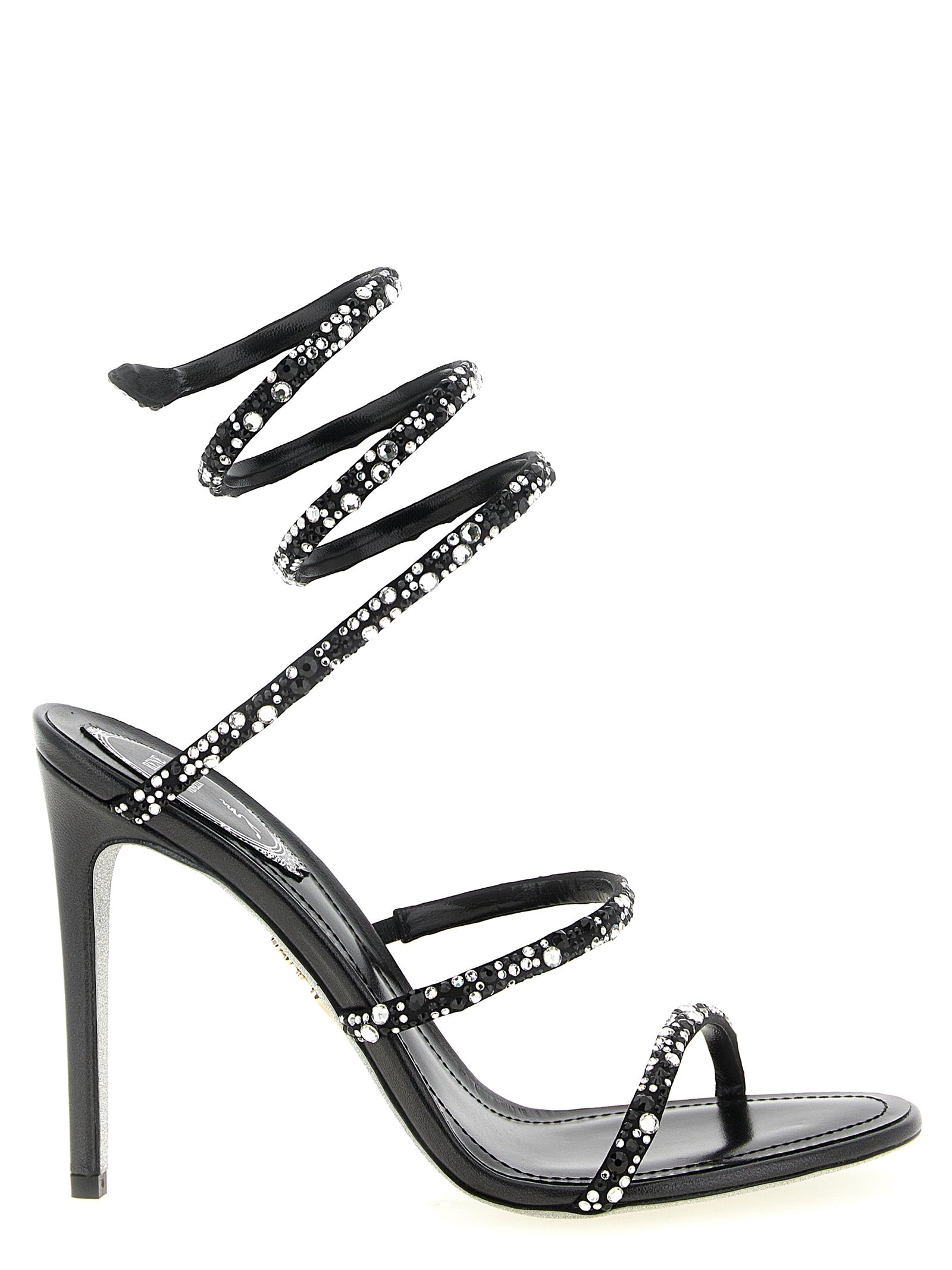 RENE CAOVILLA Zweifarbige Stiletto-Sandalen aus Viskose