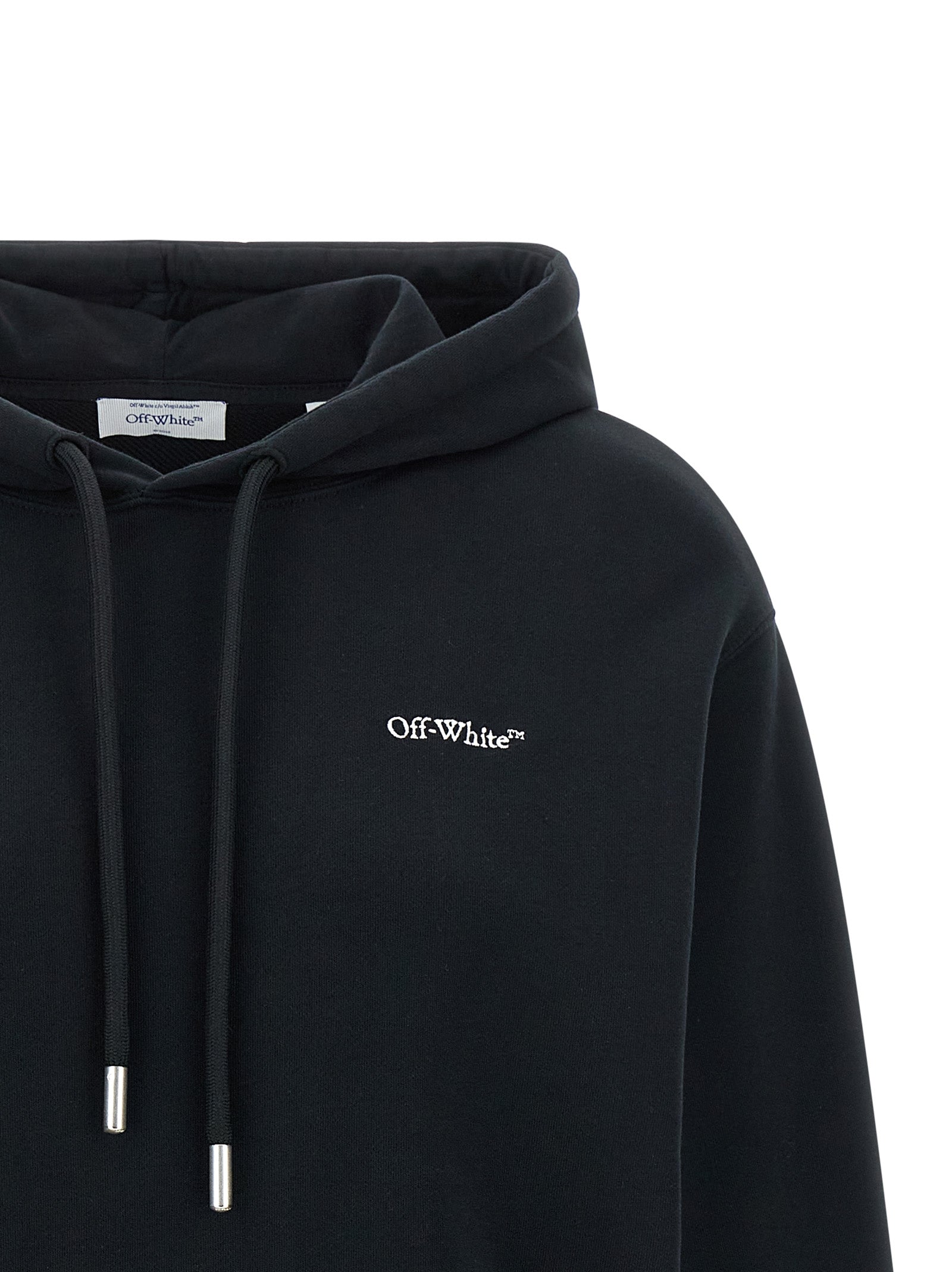 Off-White Schwarzer Baumwoll-Sweatshirt