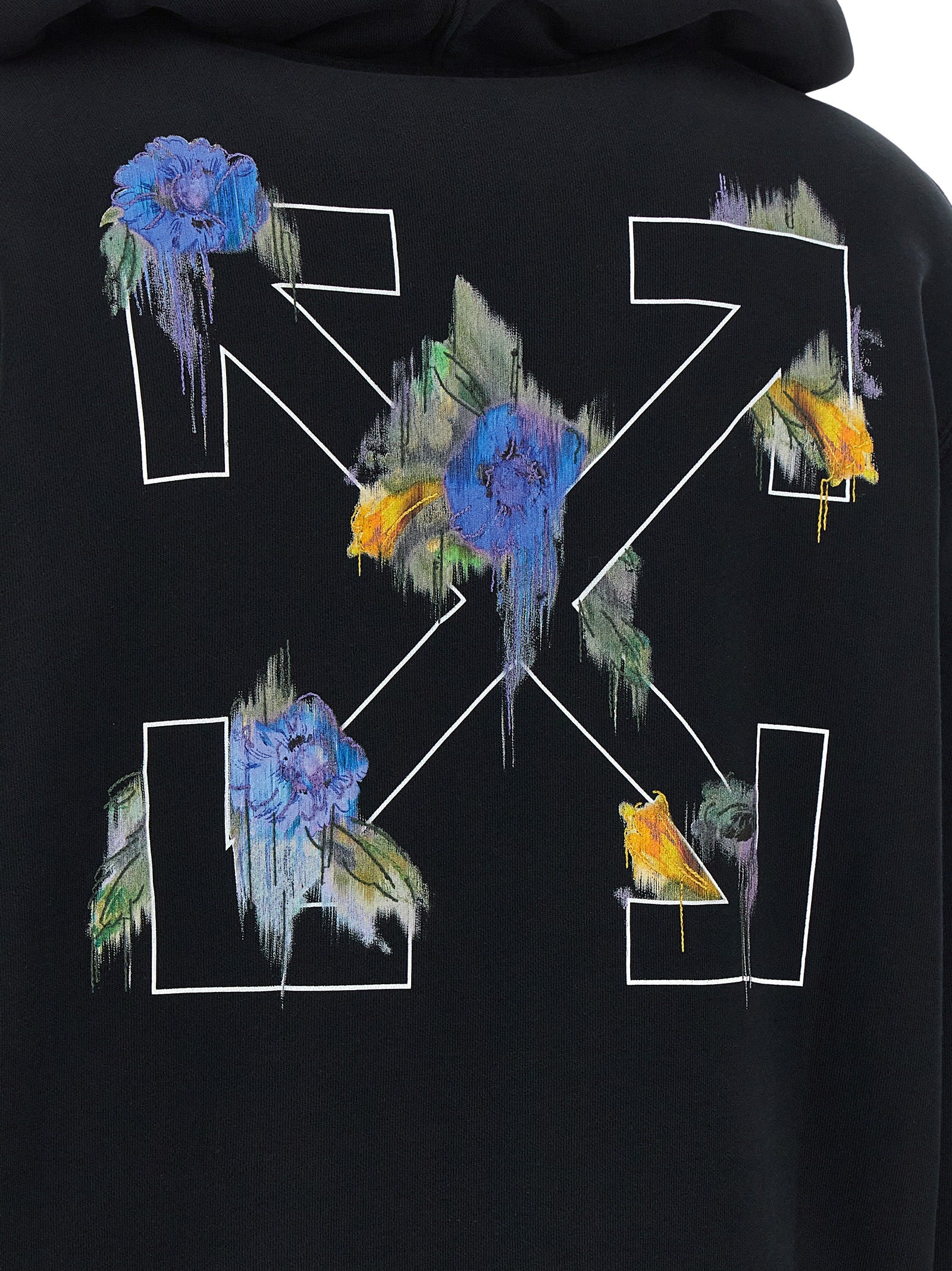 Off-White Schwarzer Baumwoll-Sweatshirt