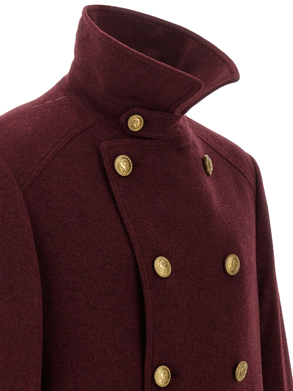 Brunello Cucinelli Kaschmir-Mantel in Bordeaux