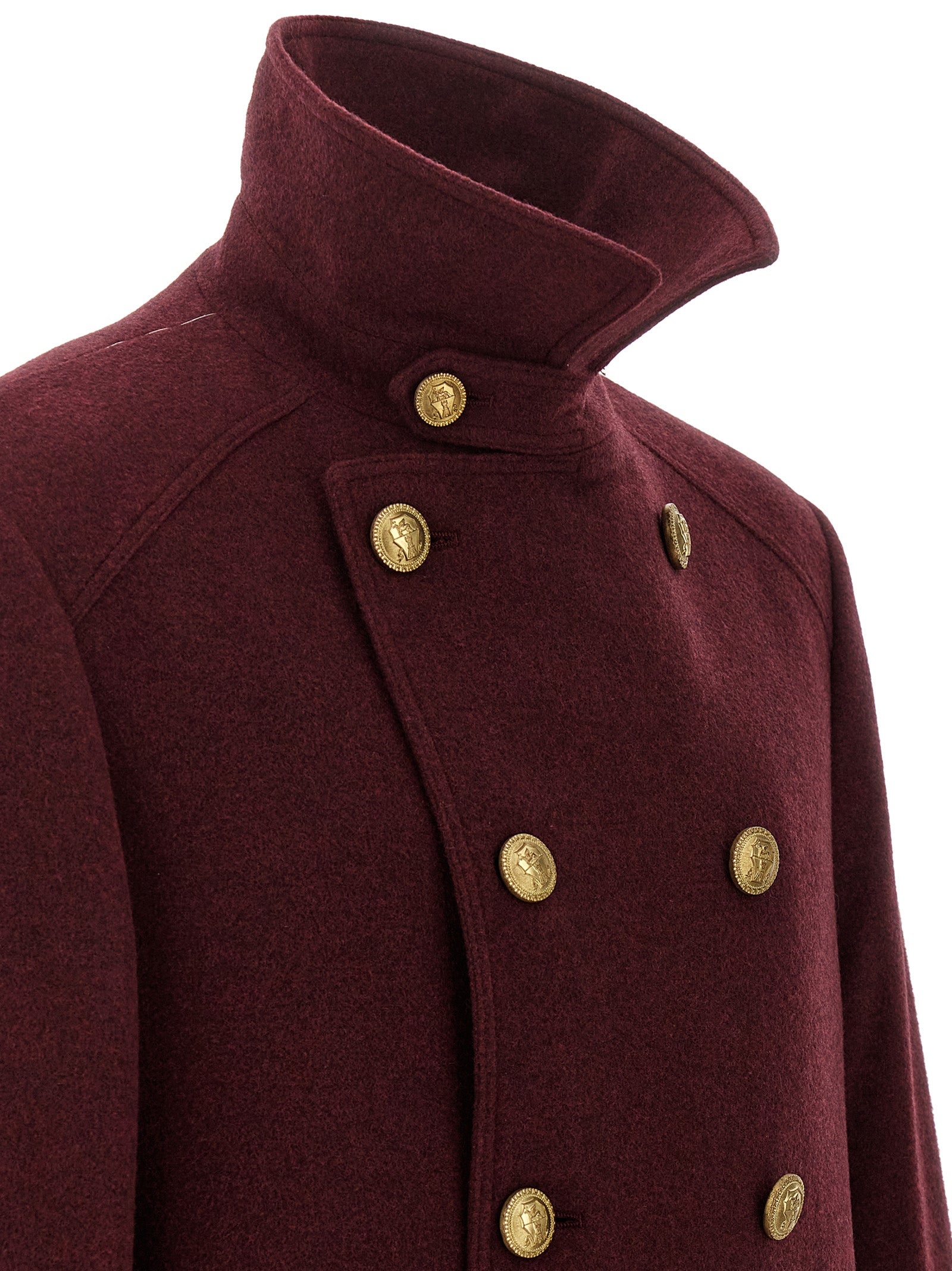 Brunello Cucinelli Kaschmir-Mantel in Bordeaux