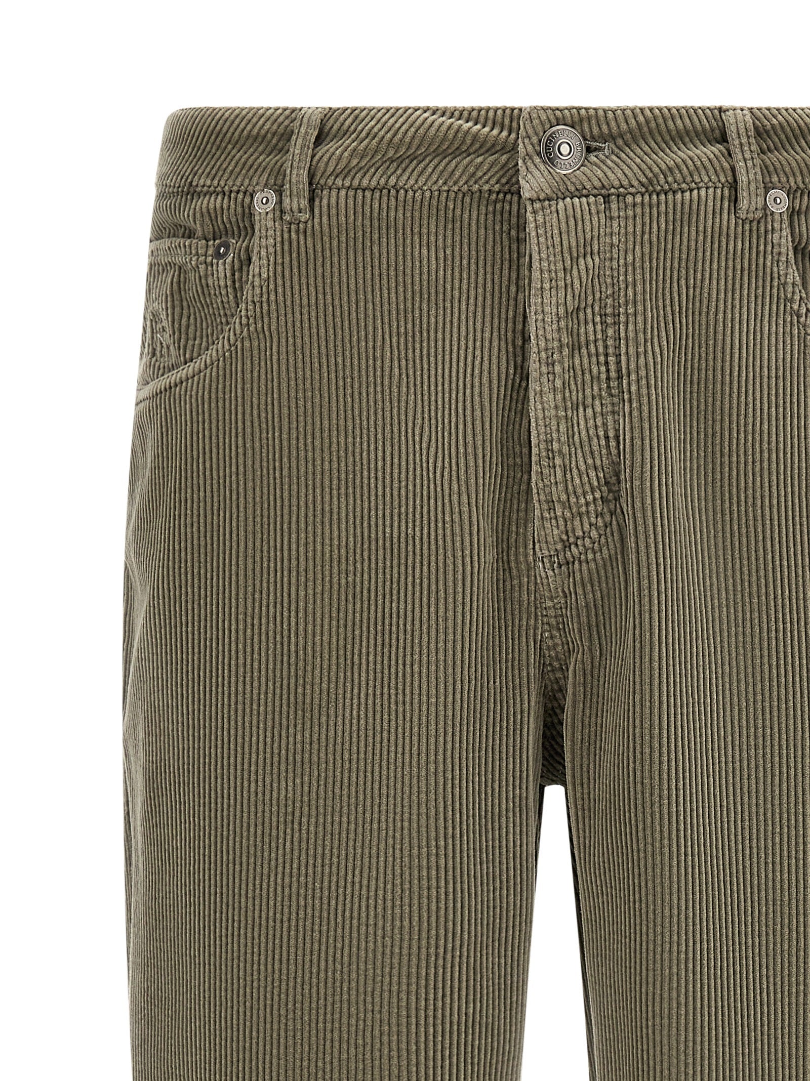 Brunello Cucinelli Zweifarbige Baumwoll-Freizeithose