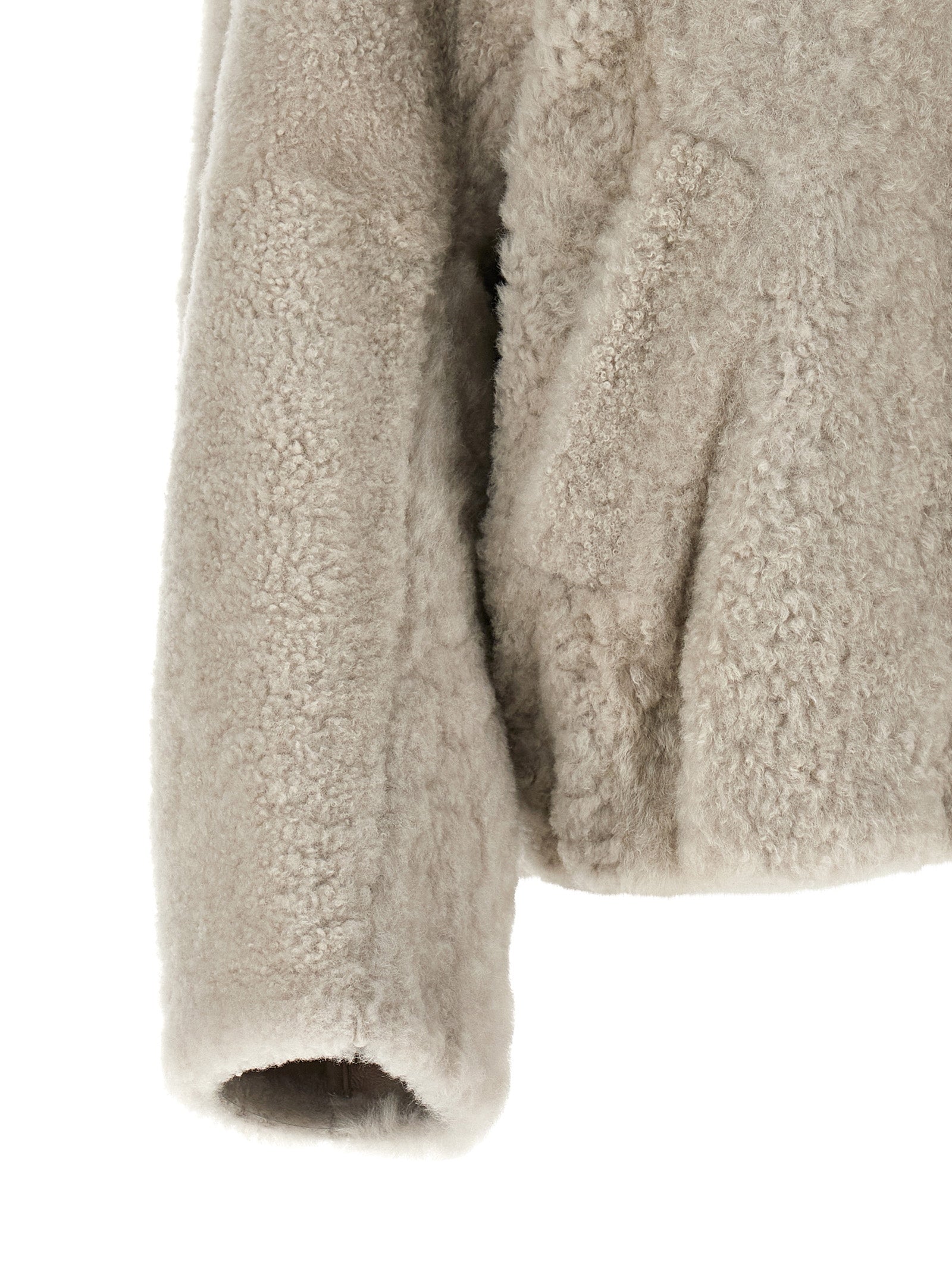 Brunello Cucinelli Beige Lammleder Jacke in voller Länge