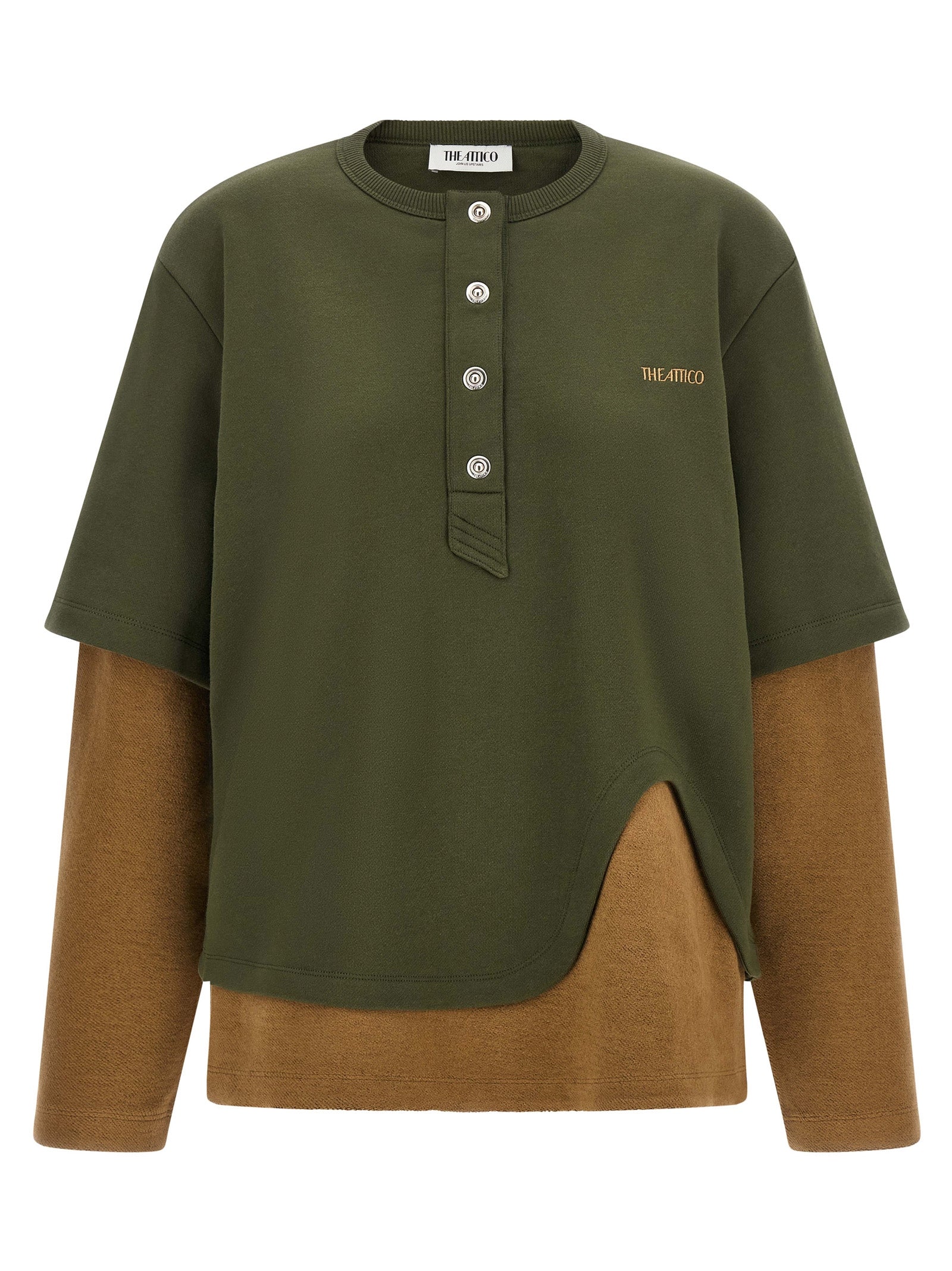 The Attico Zweifarbiger Baumwollpullover