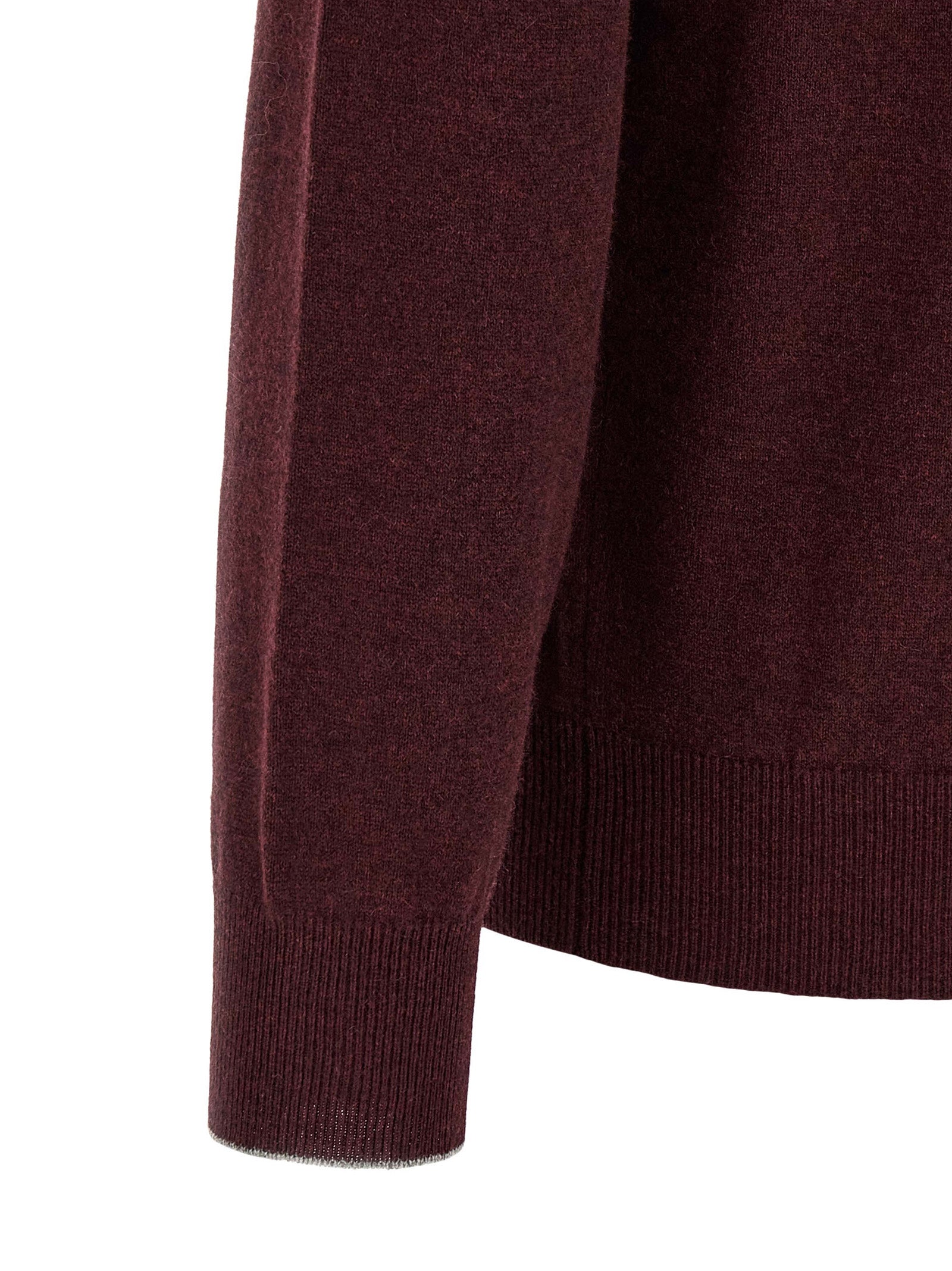 Brunello Cucinelli Kaschmir-Strickjacke in Bordeaux