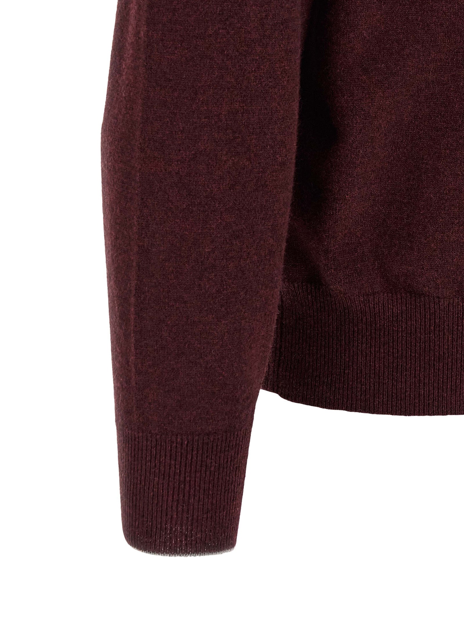 Brunello Cucinelli Bordeaux Kaschmir Poloshirt