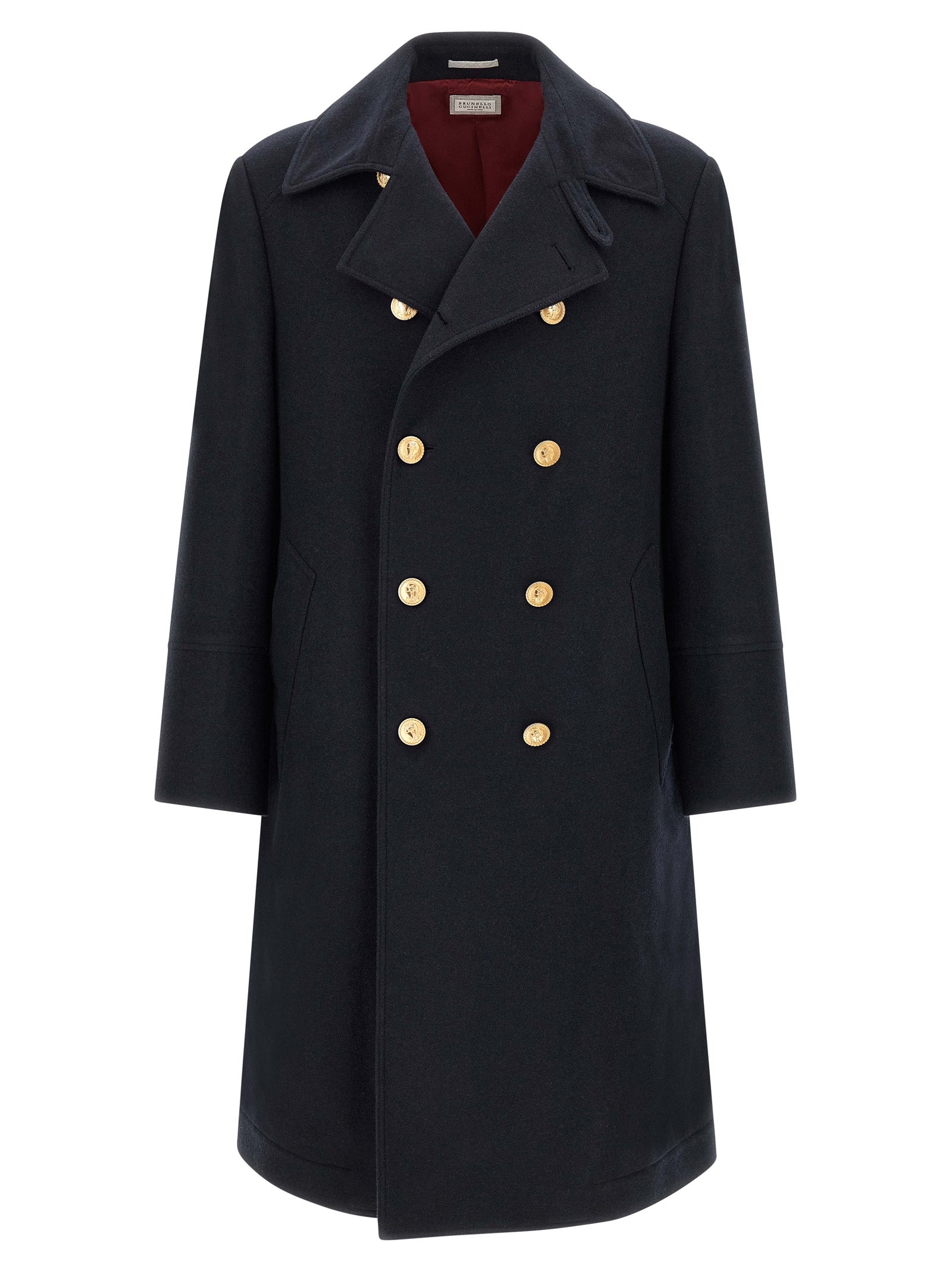 Brunello Cucinelli Blauer Kaschmir-Mantel