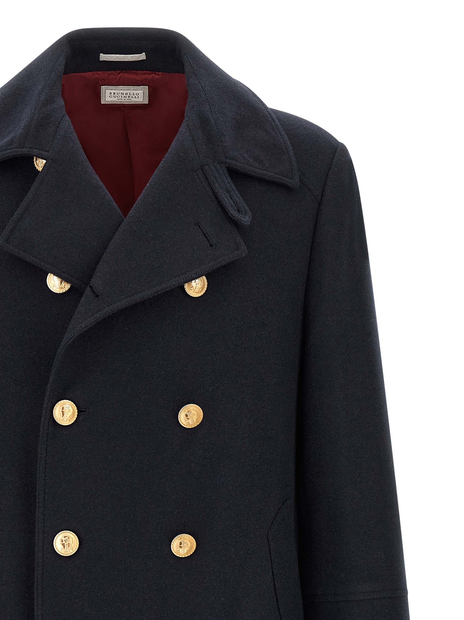 Brunello Cucinelli Blauer Kaschmir-Mantel