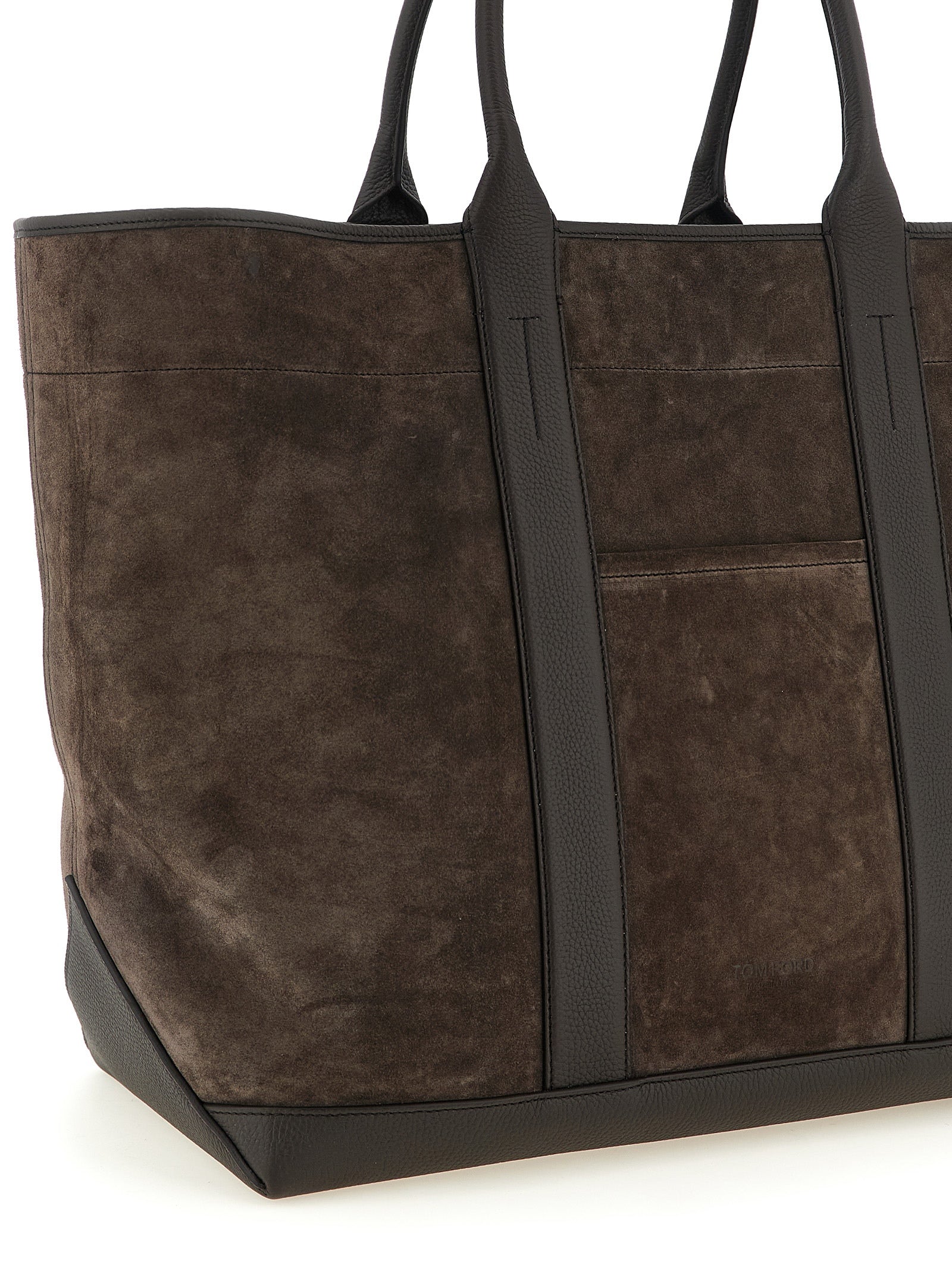 Tom Ford Braune Kalbsleder-Tote Bag