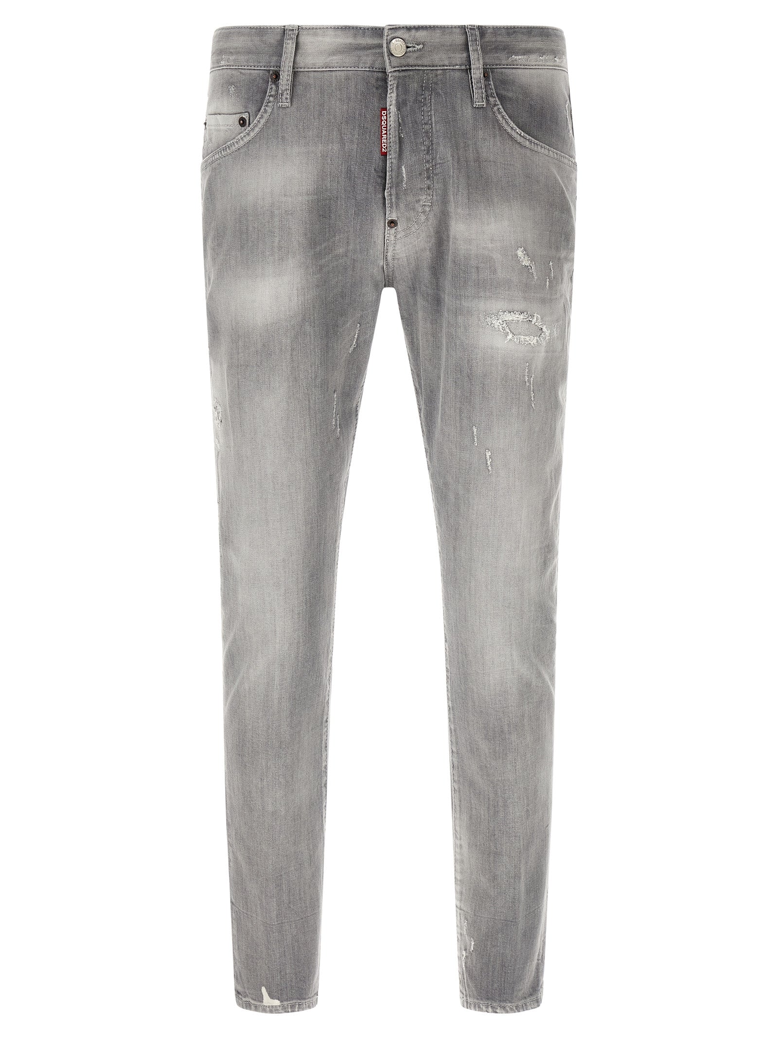 Dsquared² Graue Baumwoll-Jeans mit schmal zulaufendem Bein
