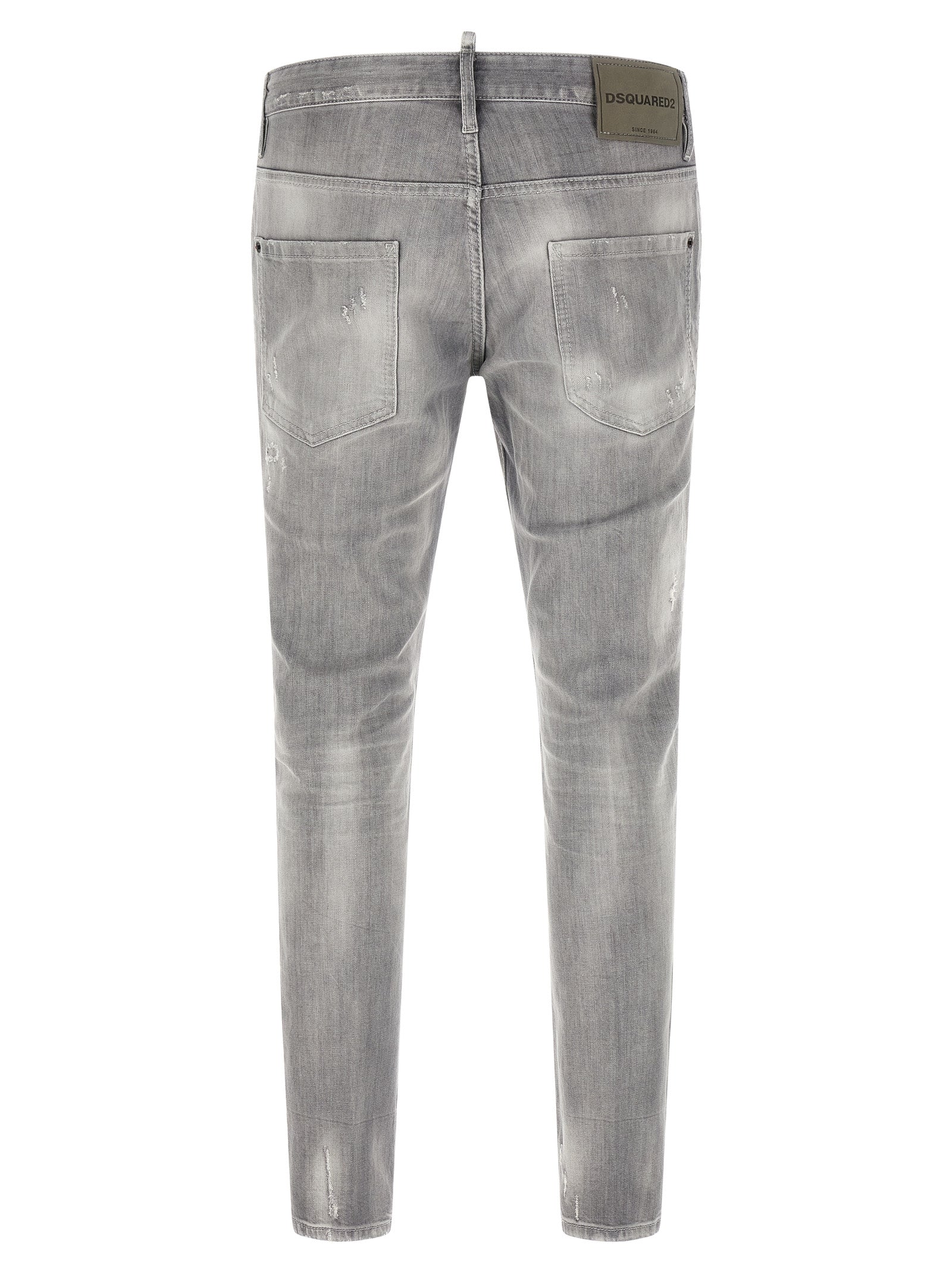 Dsquared² Graue Baumwoll-Jeans mit schmal zulaufendem Bein