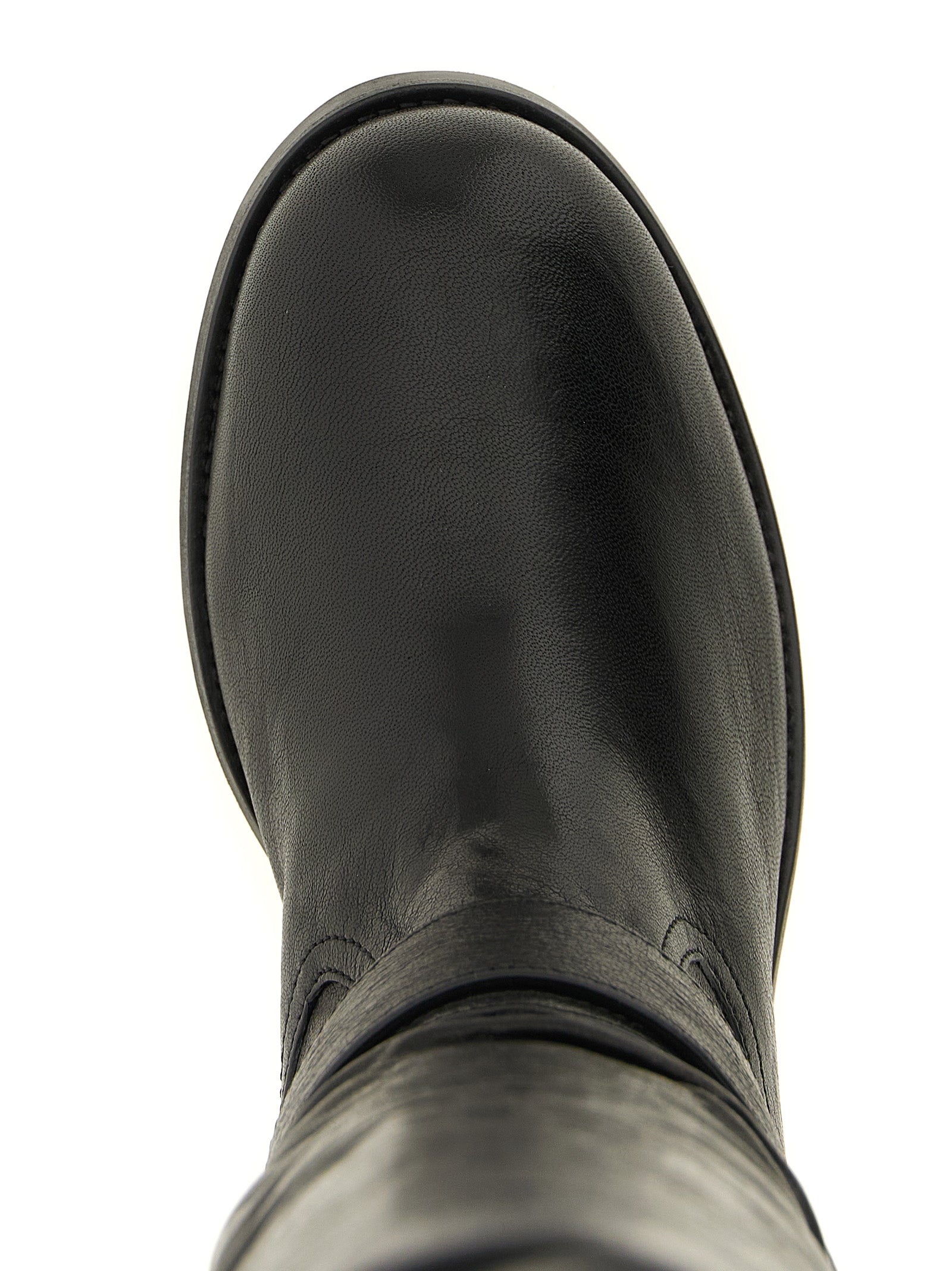 Jimmy Choo Schwarze Leder Overknee-Stiefel