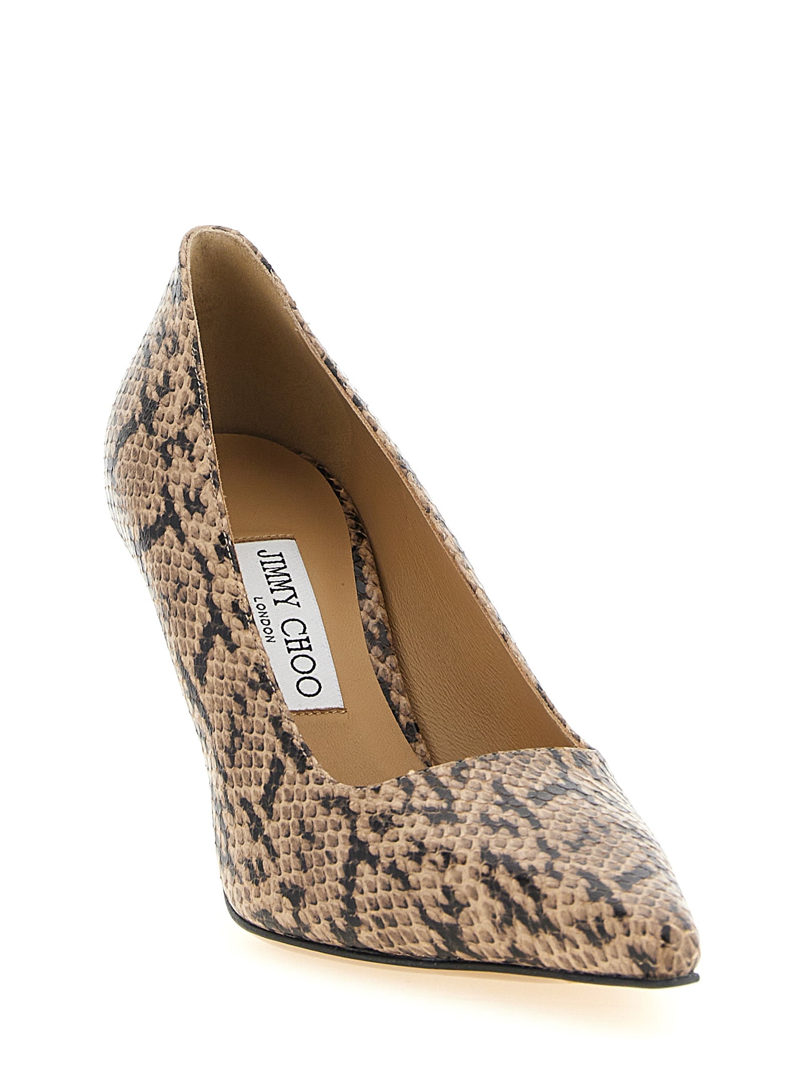 Jimmy Choo Braune Leder Pumps mit hohem Absatz