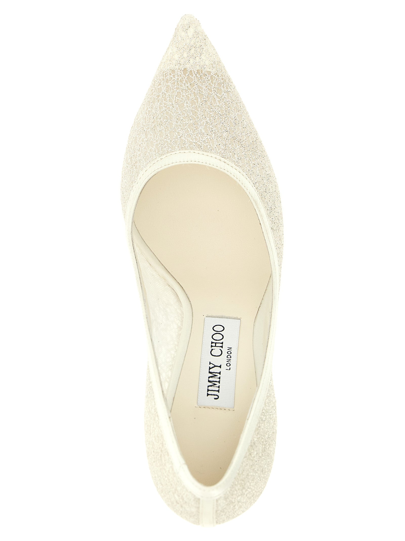 Jimmy Choo Weiße Tencel-Pumps mit hohem Absatz