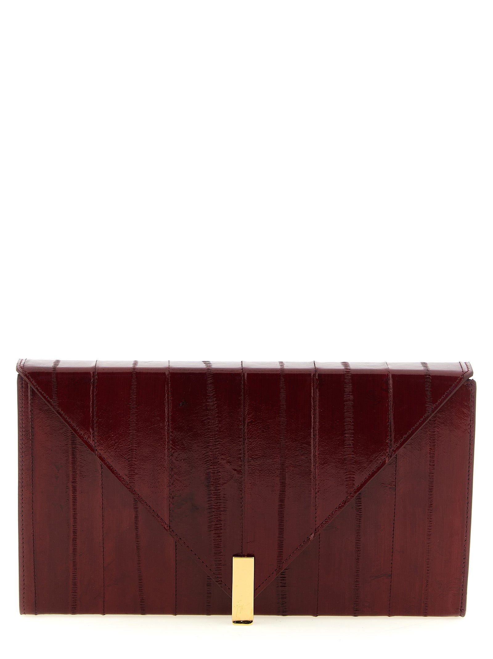 Giuseppe Zanotti Bordeaux Leder Clutch Bag