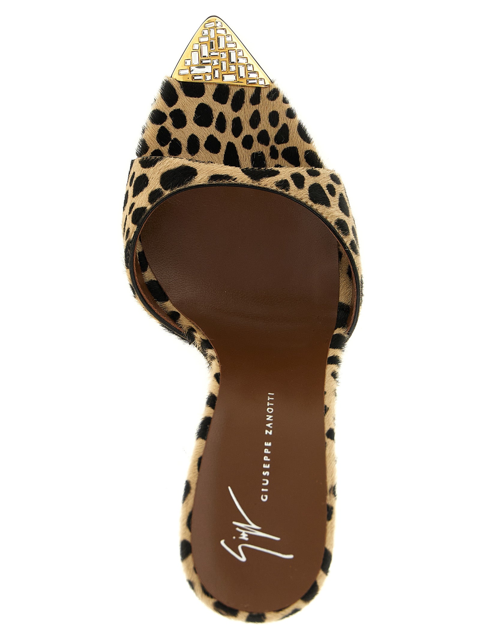 Giuseppe Zanotti Sandaletten mit Stilettoabsatz aus mehrfarbigem Kalbsleder