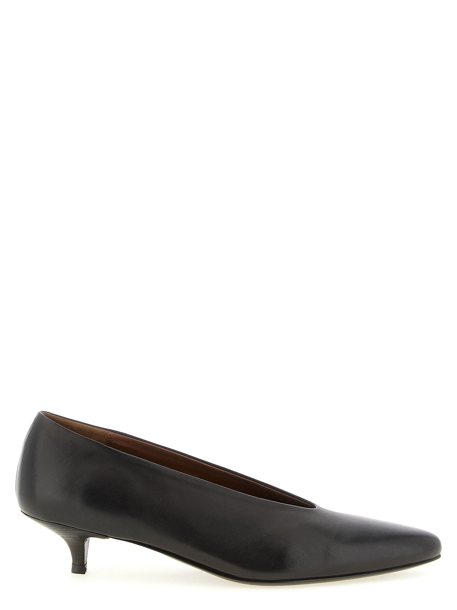 Marsell Braune Pumps aus Kalbsleder mit mittlerem Absatz