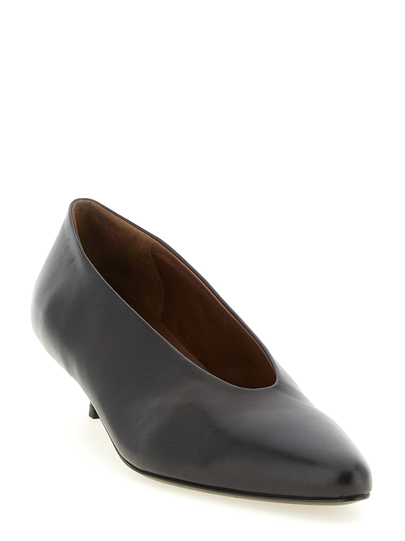 Marsell Braune Pumps aus Kalbsleder mit mittlerem Absatz