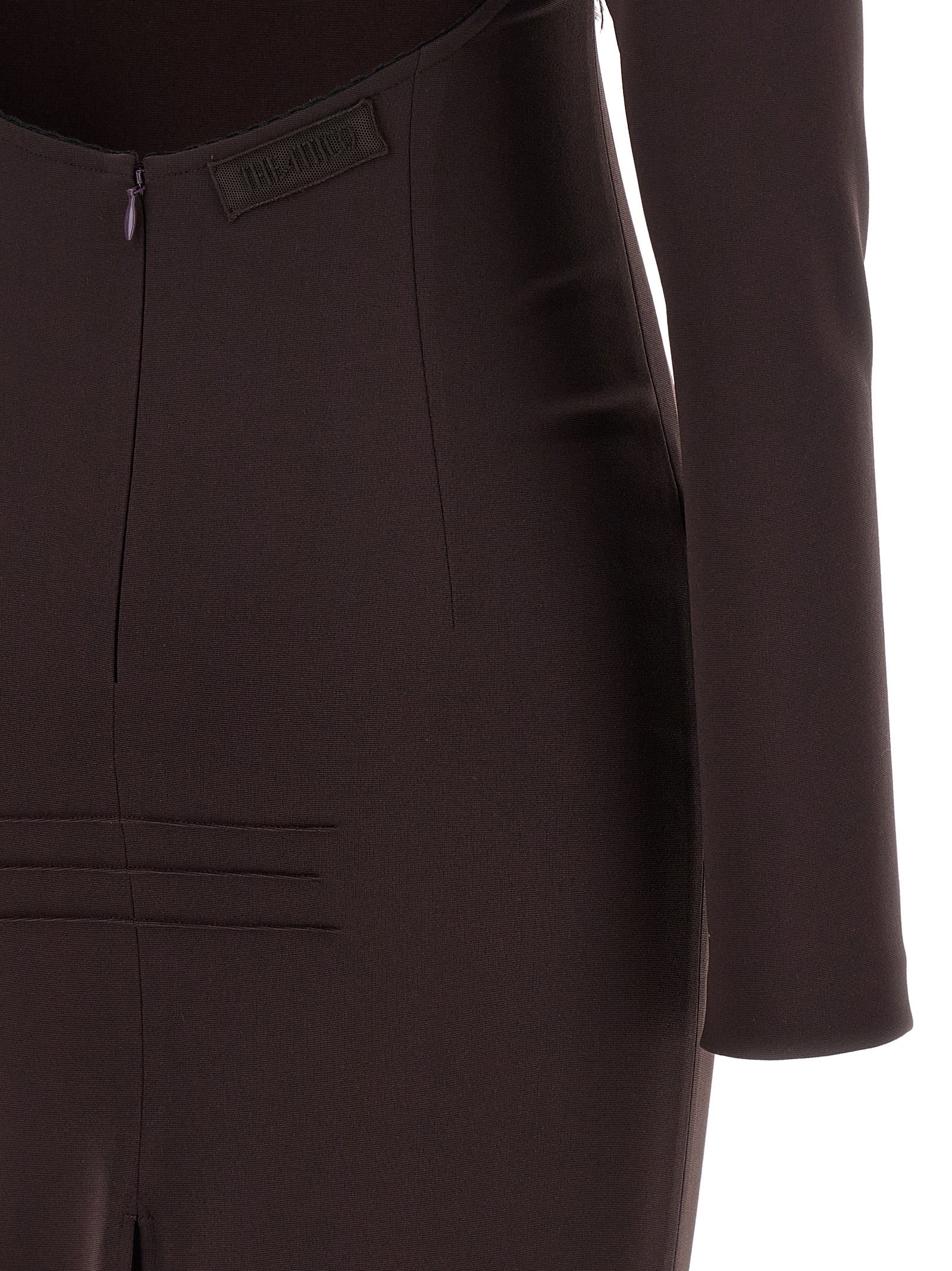 The Attico Braunes Viskose-Maxikleid