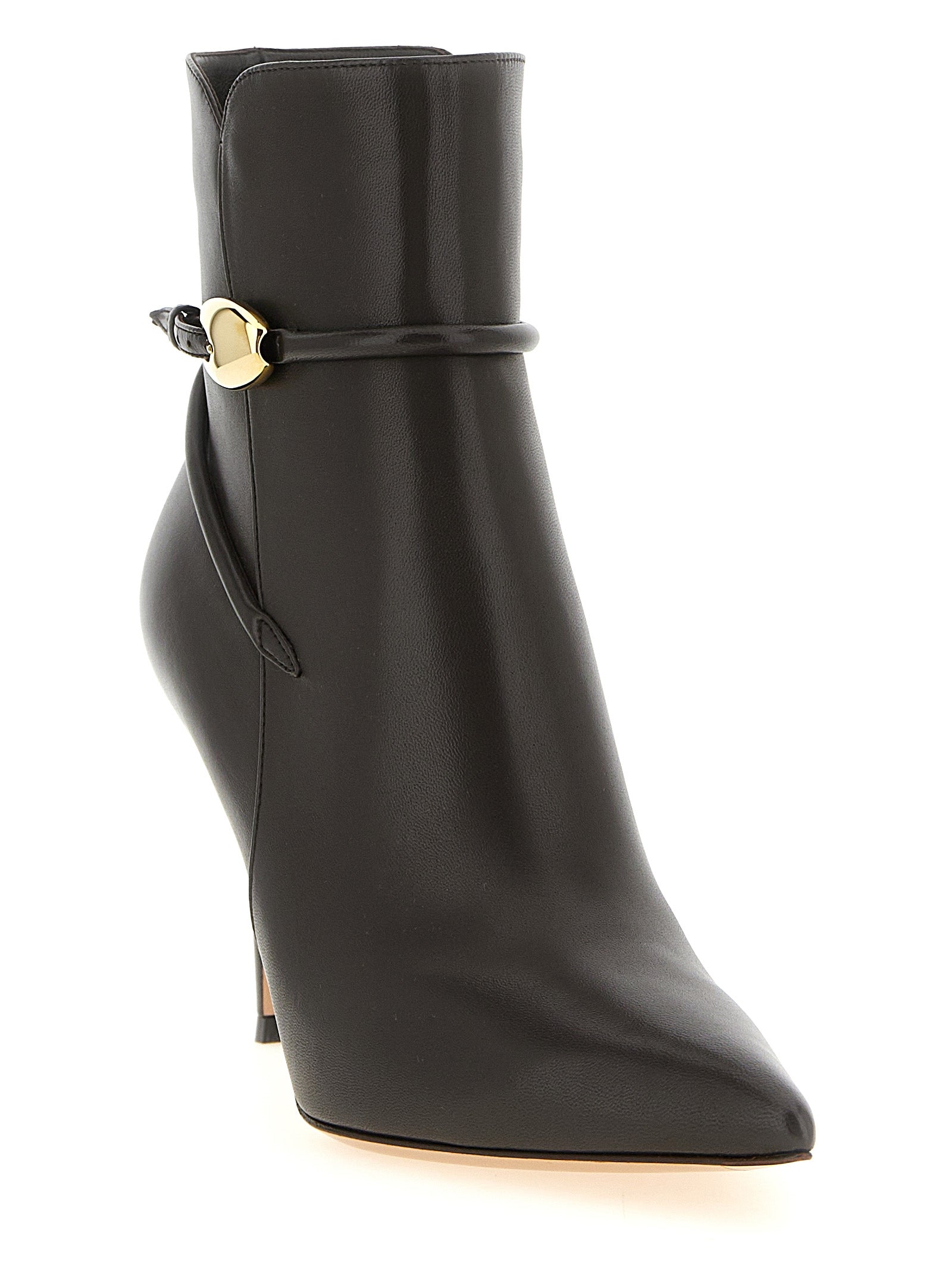 Gianvito Rossi Braune Stiefeletten aus Ziegenleder
